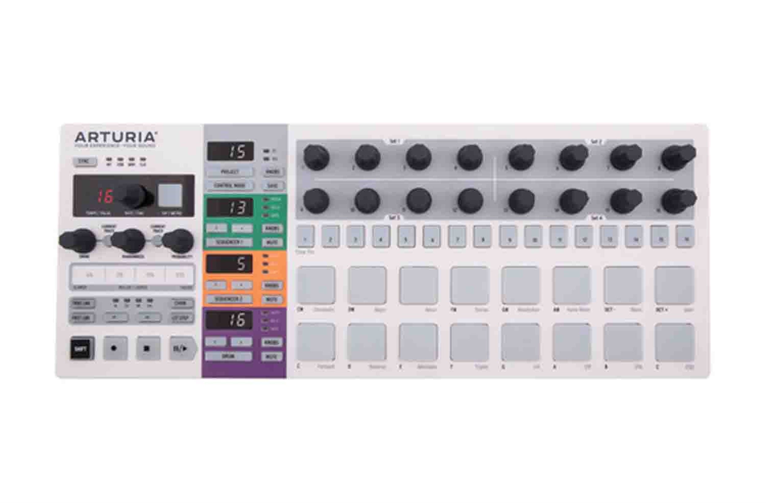 Arturia BeatStep Pro MIDI/Analog Controller DJ Package with Protective Cover by Arturia