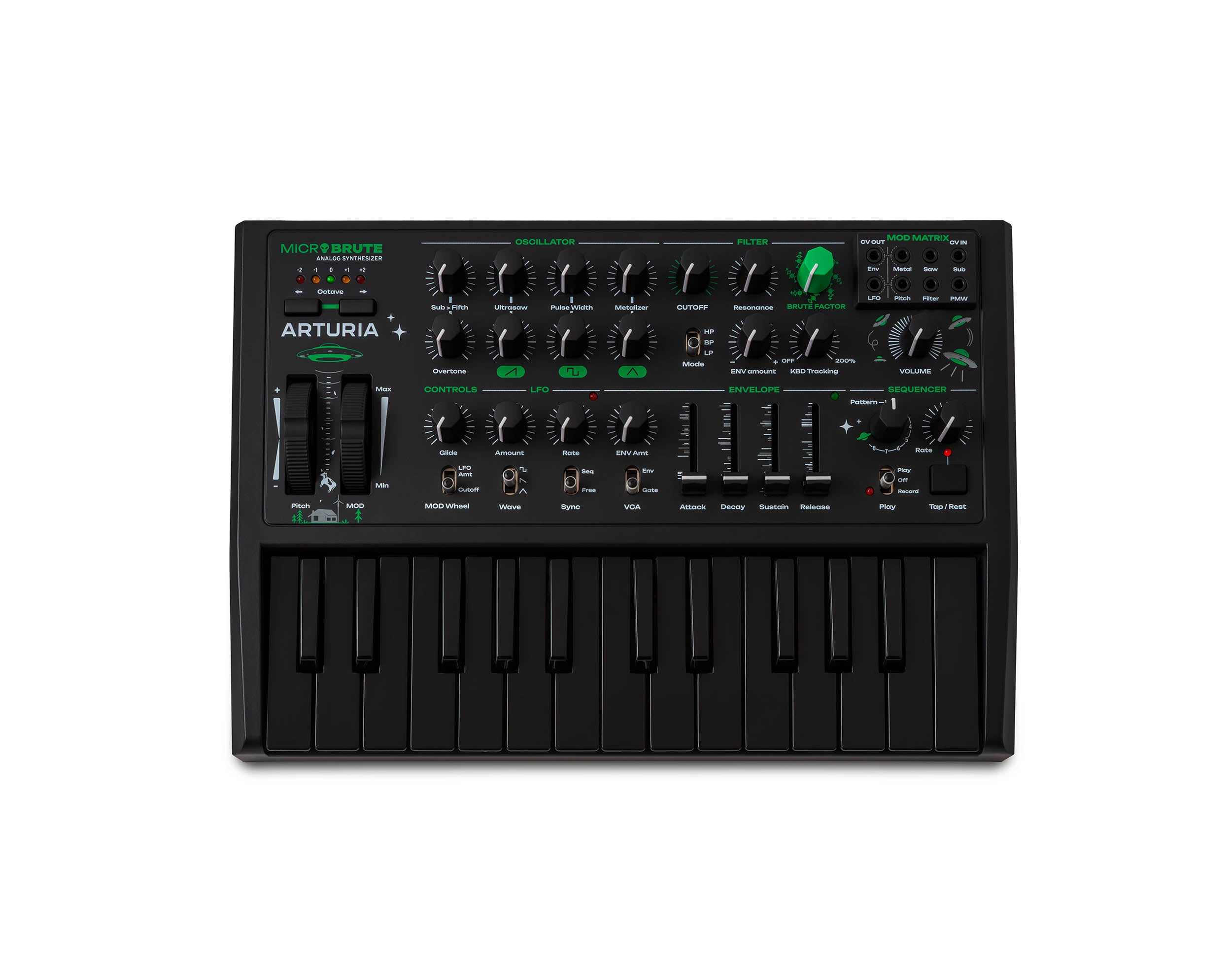 Arturia MicroBrute UFO Analog Monophonic Synthesizer - Limited Edition by Arturia