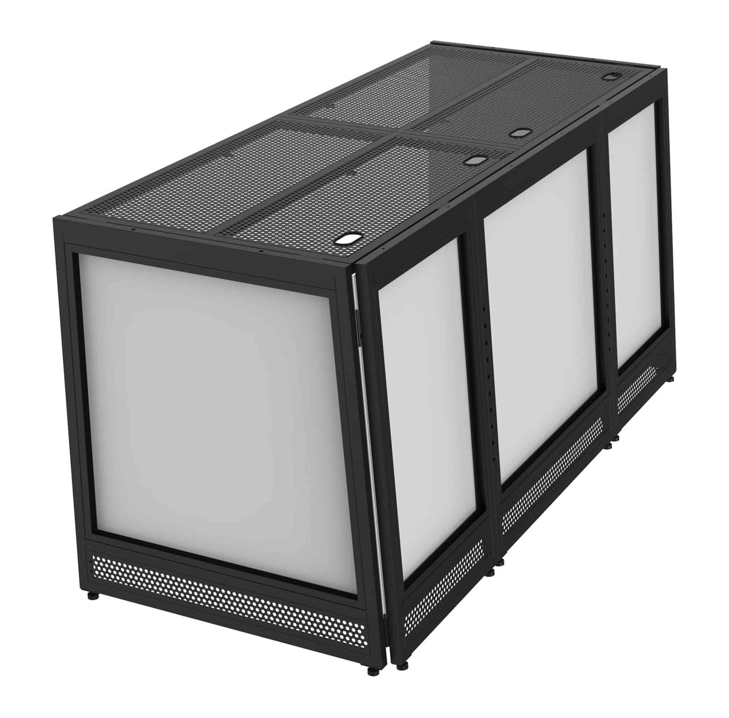 B-Stock: Odyssey DJBOOTHM78, 70-Inch Wide Surface TV Mountable DJ Battle Booth with Removable Top by Odyssey