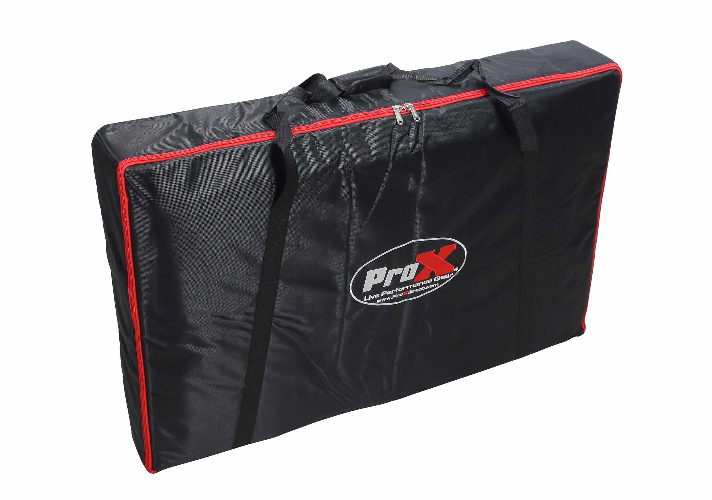 ProX XF-MESAMEDIA MK2, DJ Facade Table Workstation Includes TV Bracket Mount White and Black Scrims and Carry Bag by ProX Cases
