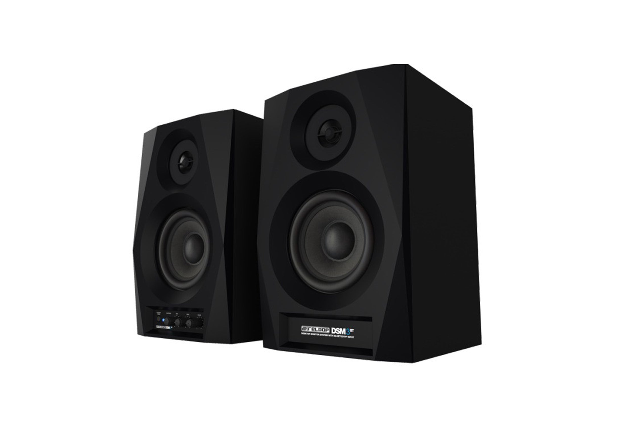 Reloop DSM-3-BT Smart Desktop Monitor System with Wireless Input - Black Pair by Reloop