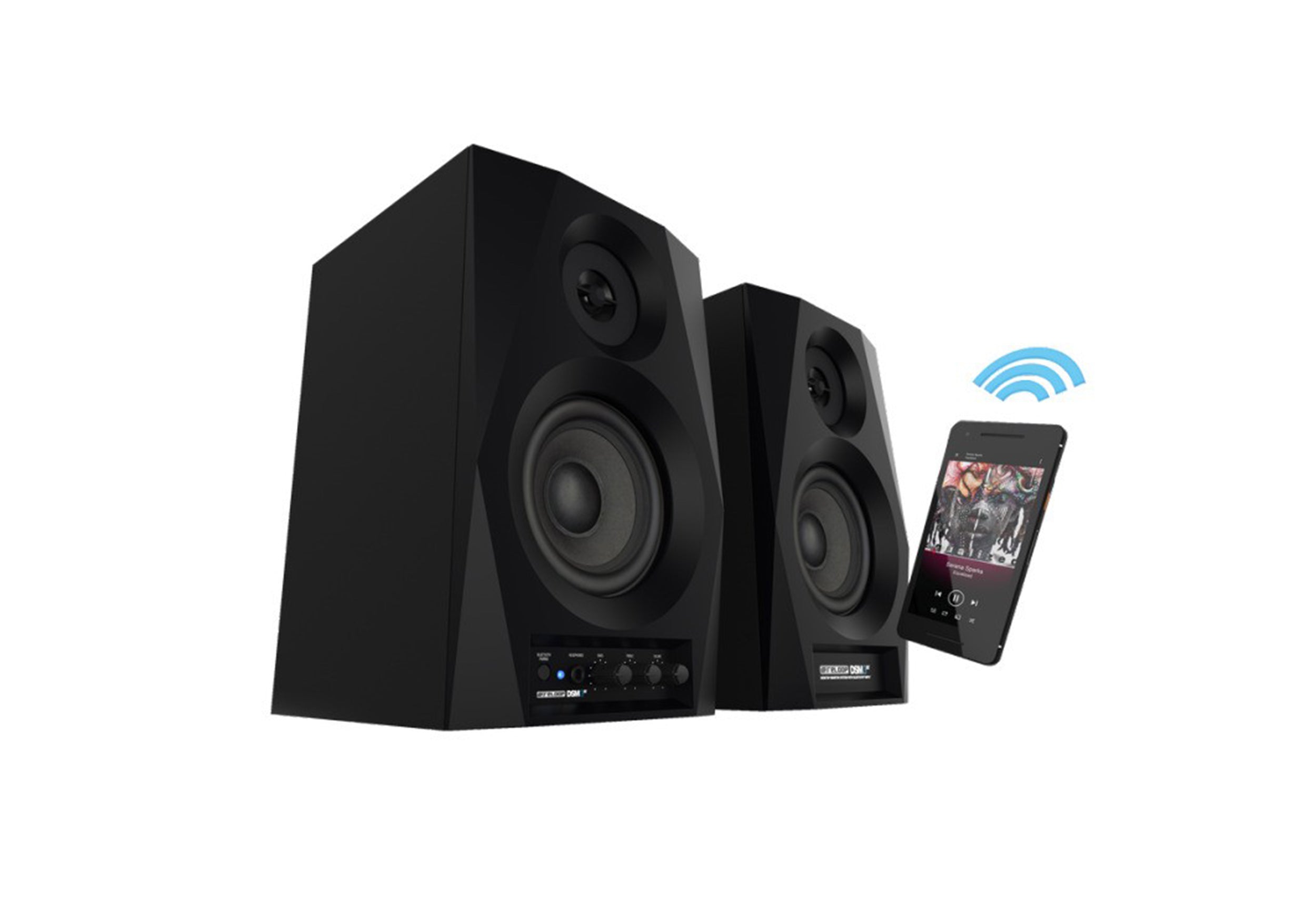 Reloop DSM-3-BT Smart Desktop Monitor System with Wireless Input - Black Pair by Reloop