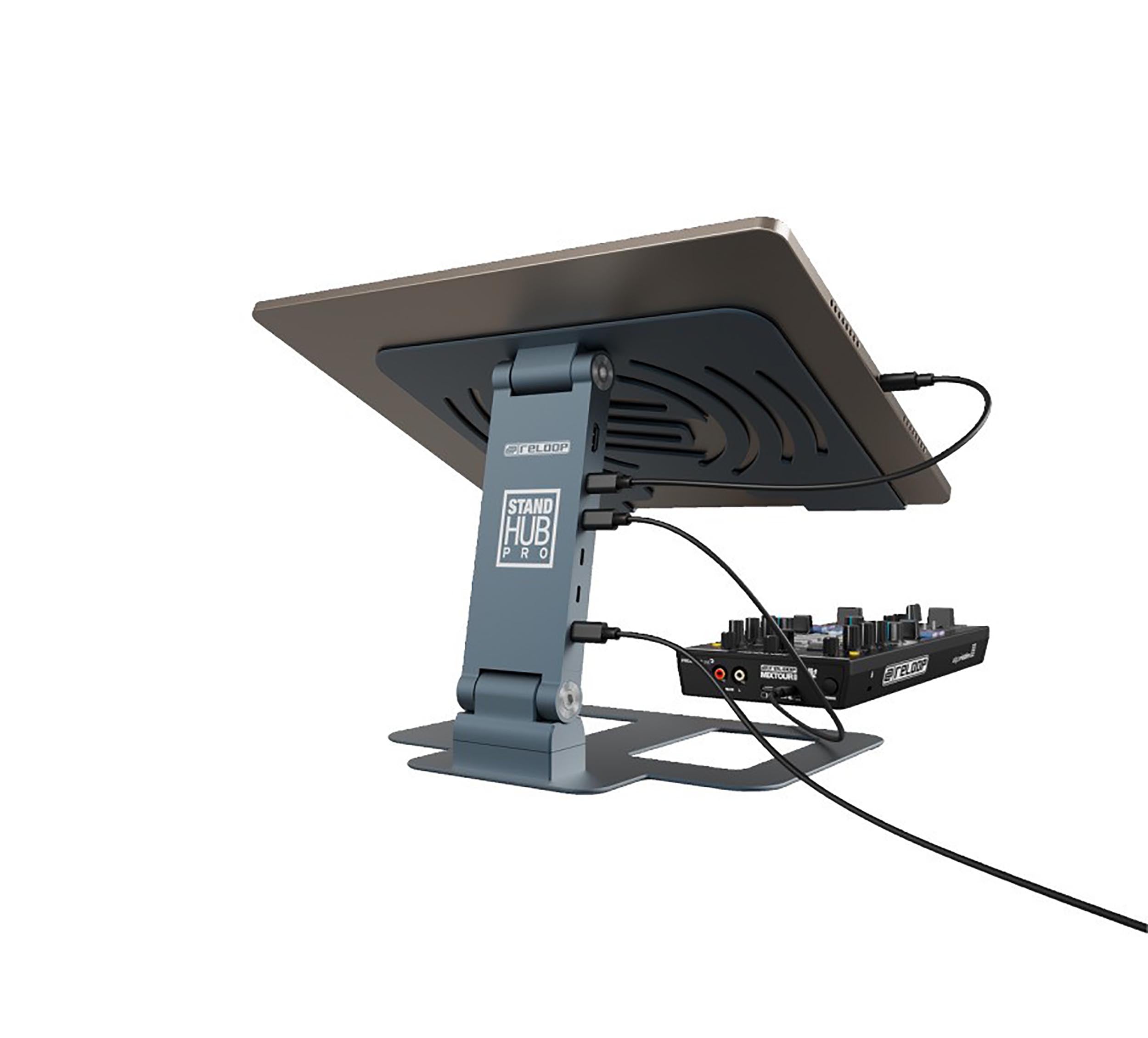 Reloop STAND-HUB-PRO, 10-in-1 Multimedia USB-C Docking Stand with Power Delivery by Reloop
