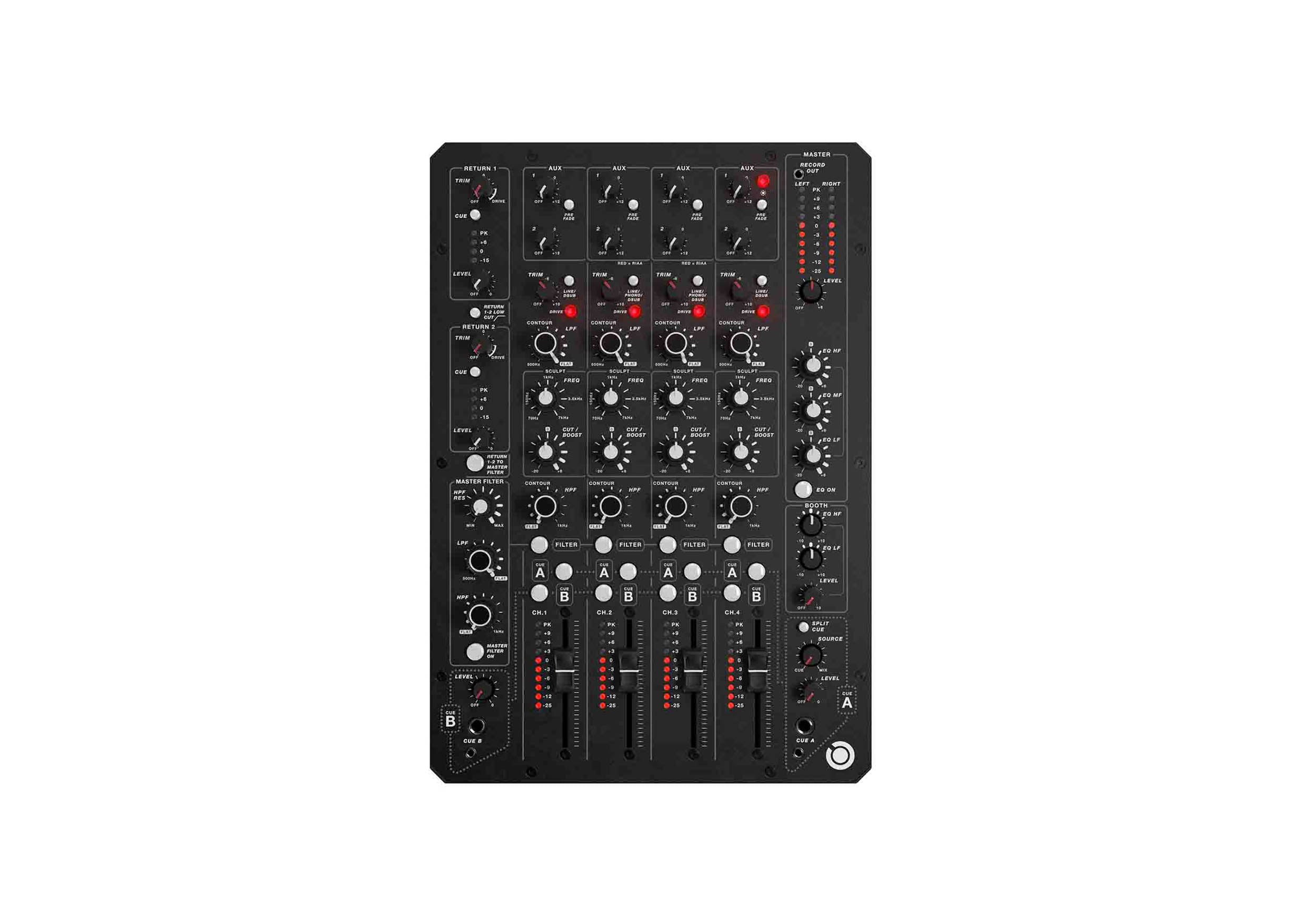 PLAYdifferently MODEL 1.4 Premium Ultracompact 4 Channel Analog DJ Mixer by PLAYdifferently