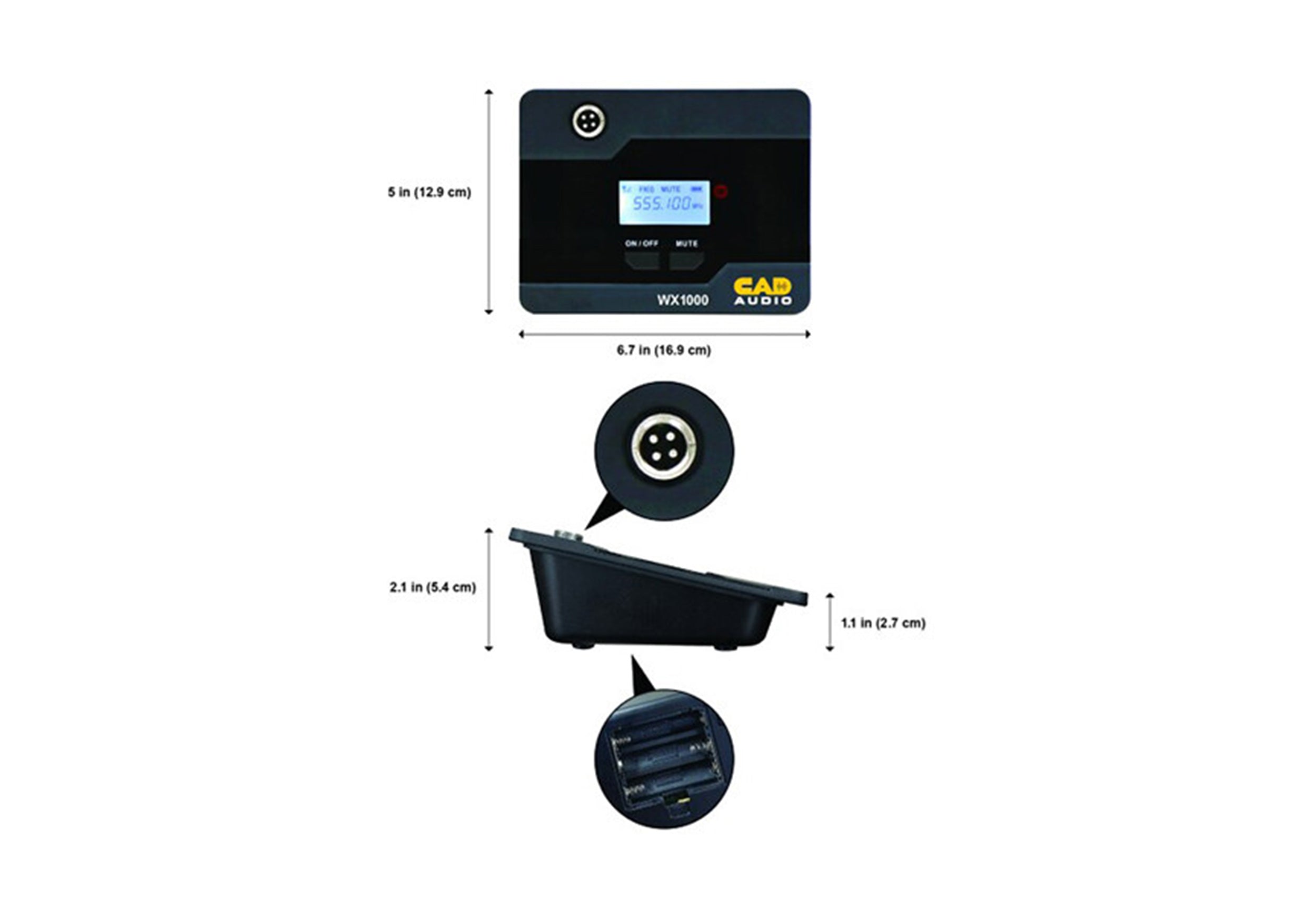 CAD Audio WX1000GN Wireless Gooseneck Microphone System - 550 to 590 MHz by CAD Audio