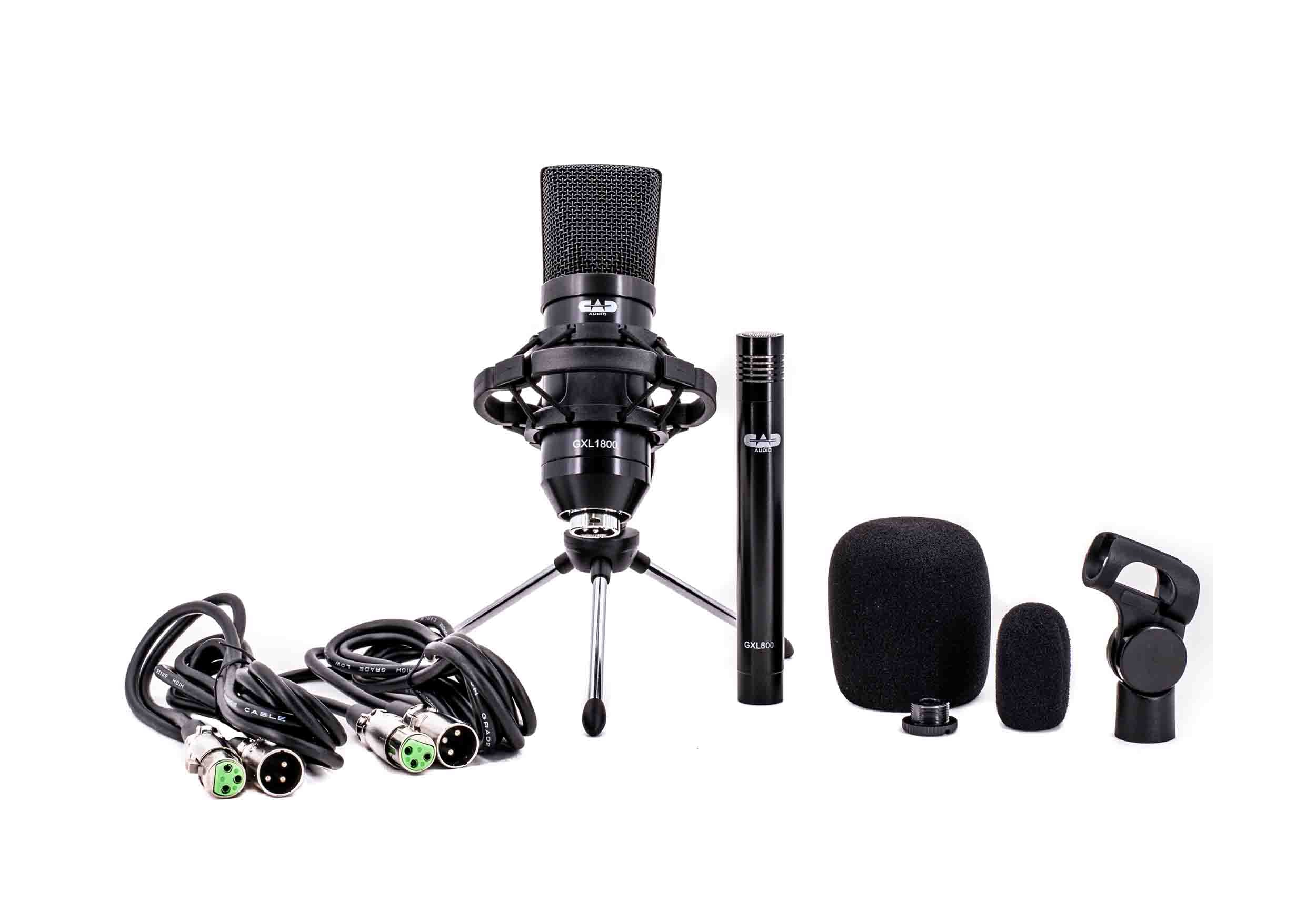 CAD Audio GXL1800SP Studio Pack with GXL1800 Side Address Studio Condenser Mic and GXL1800 Small Diaphragm Condenser Mic by CAD Audio