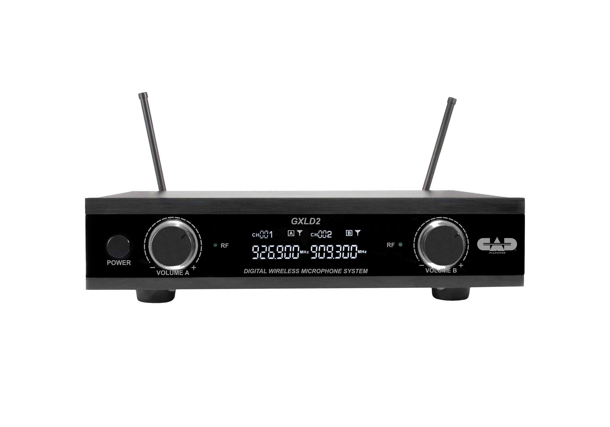 CAD Audio GXLD2-HBAH Digital Dual Channel Wireless Handheld and Bodypack Microphone System - AH Frequency Band by CAD Audio