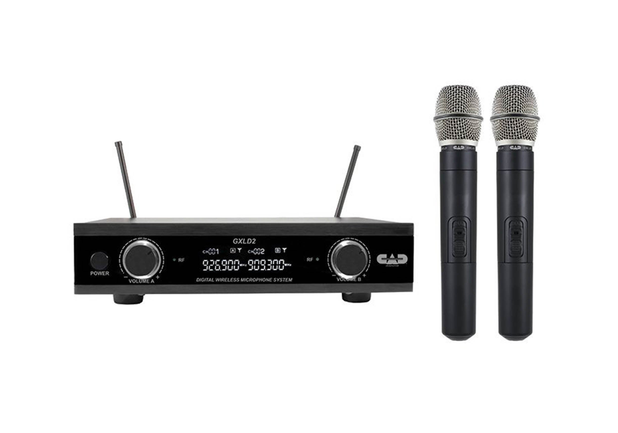 CAD Audio GXLD2-HHAI Dual-Channel Digital Wireless Handheld Microphone System - AI Frequency Band by CAD Audio