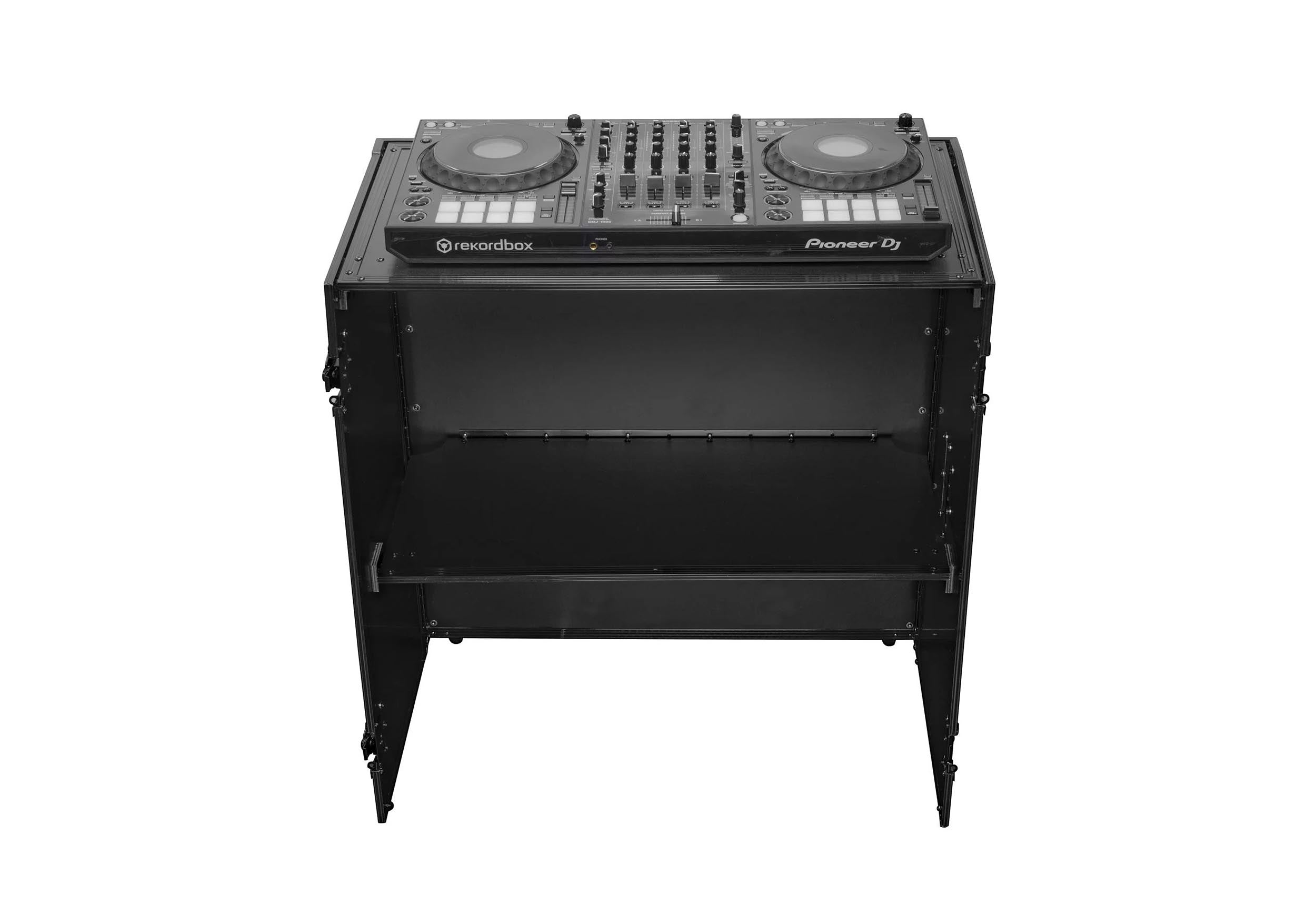 Odyssey FZF33362TBL 33″ Wide x 36″ Tall Black Two Tier DJ Fold Out Stand by Odyssey