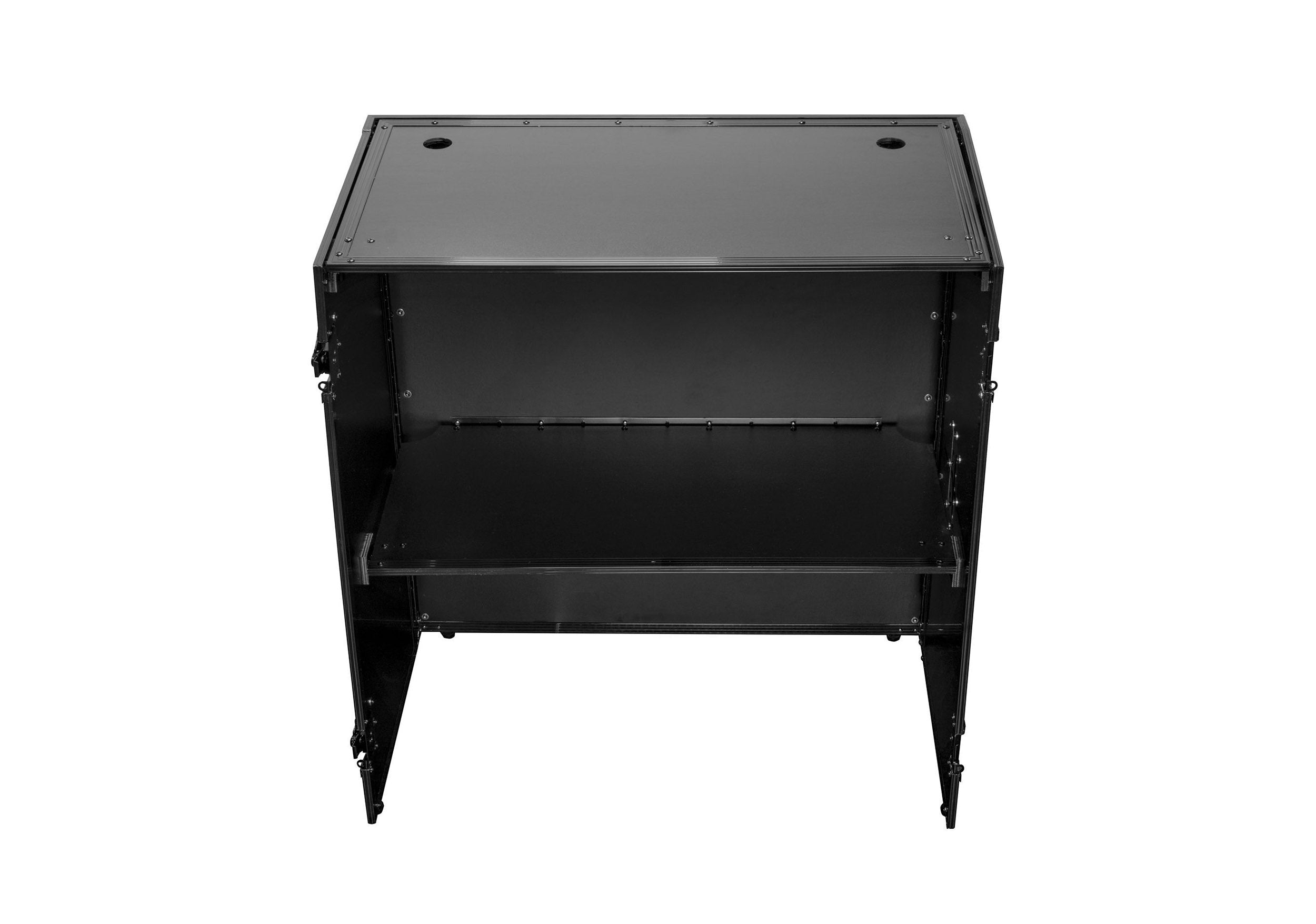 Odyssey FZF33362TBL 33″ Wide x 36″ Tall Black Two Tier DJ Fold Out Stand by Odyssey
