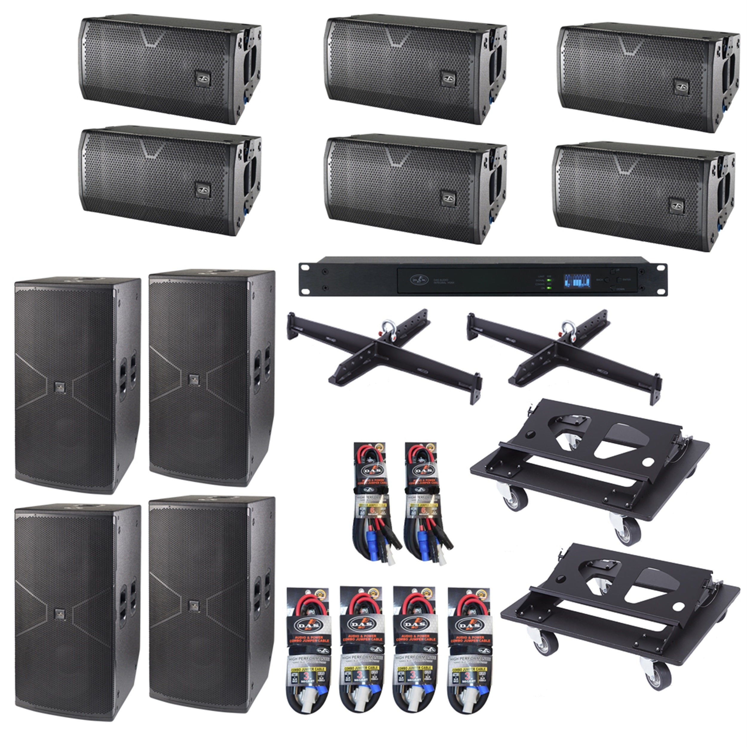 DAS Vantec 20A Powered Line Array Speakers with Vantec 218A Subwoofers Package by DAS Audio