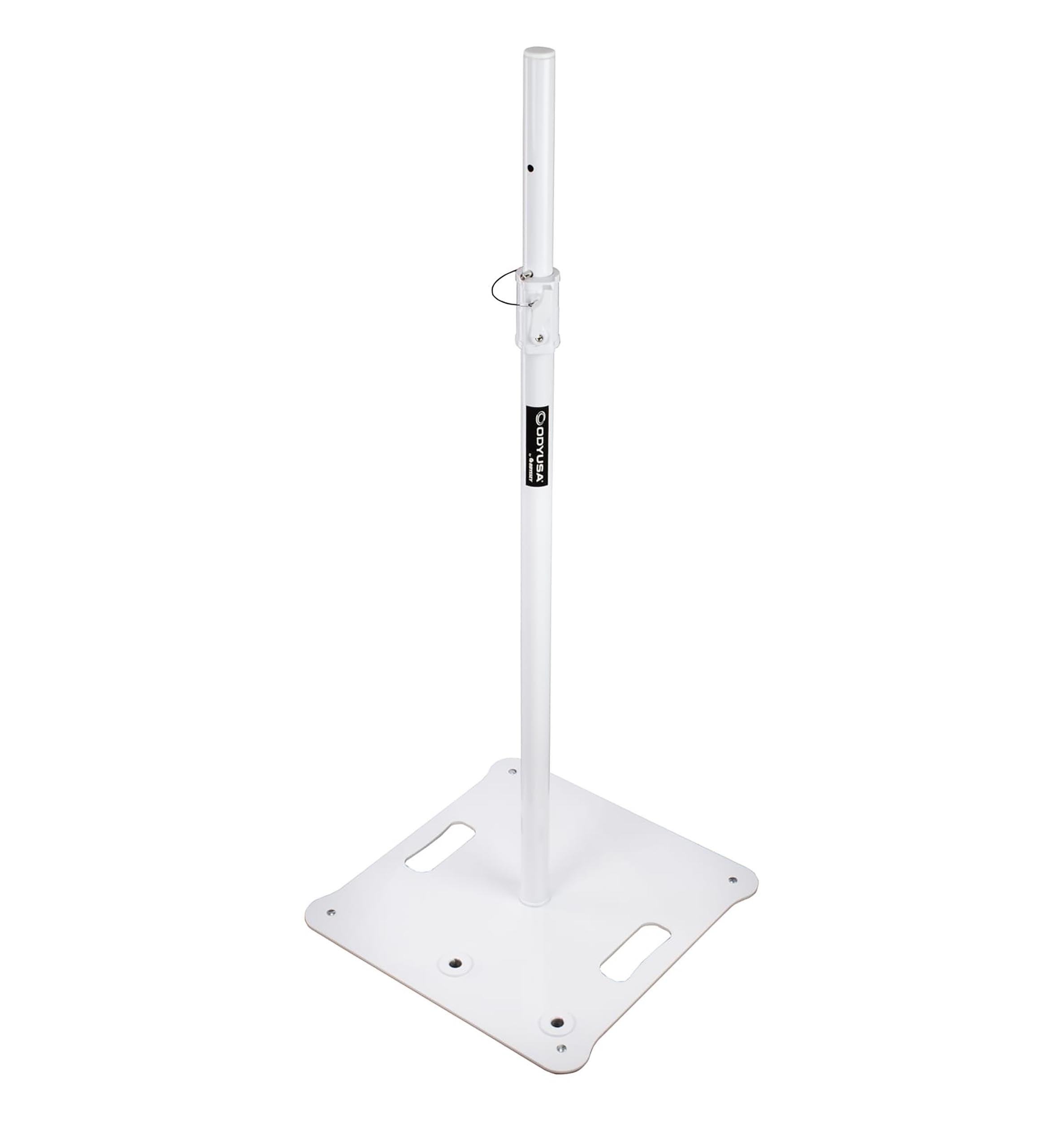 Odyssey LSBP96WHT, 96 Inch Tall White Square Base Speaker Stands - Pair by Odyssey