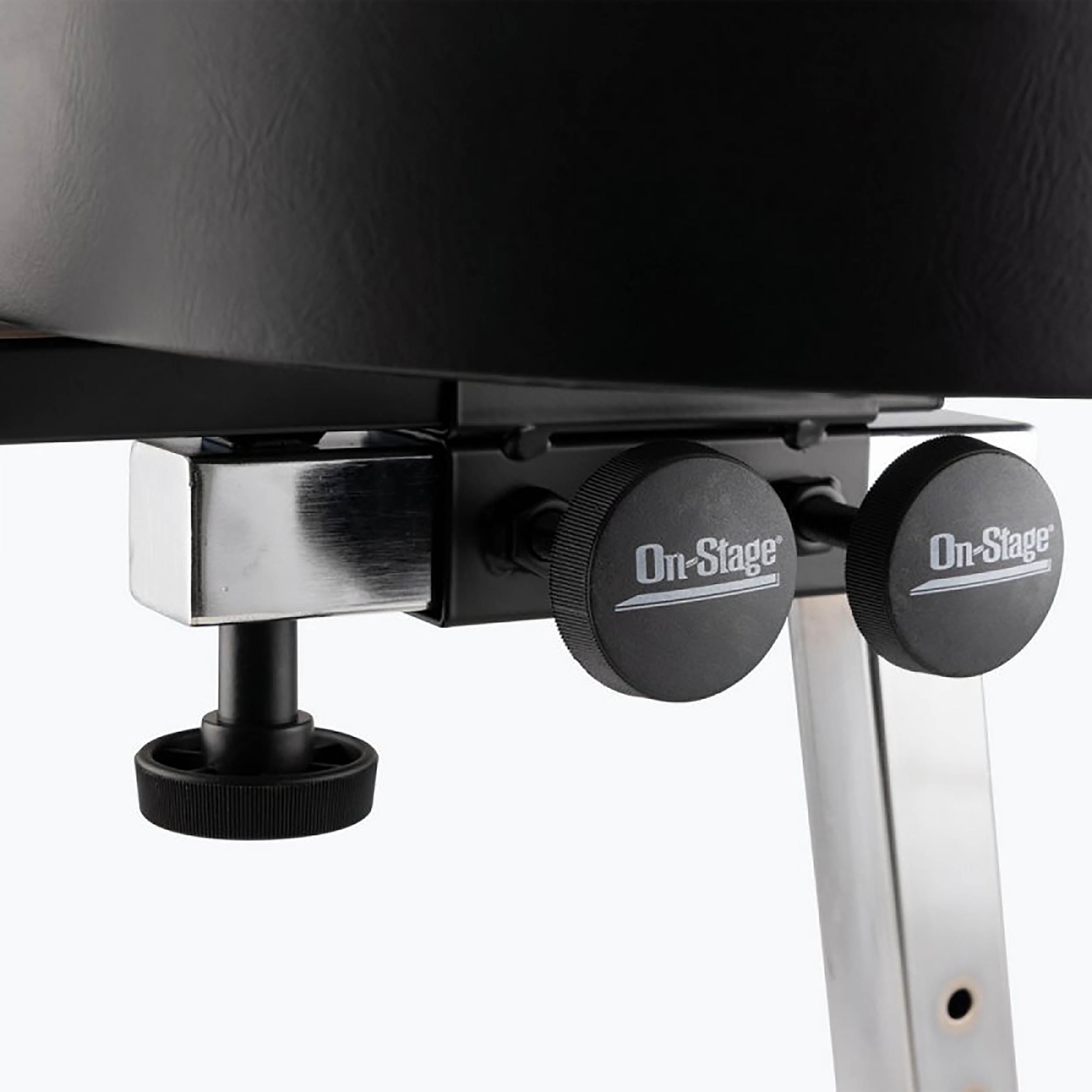 OnStage DT8500V2 Padded Throne with Backrest, Adjustable Height, and Braced Legs by OnStage
