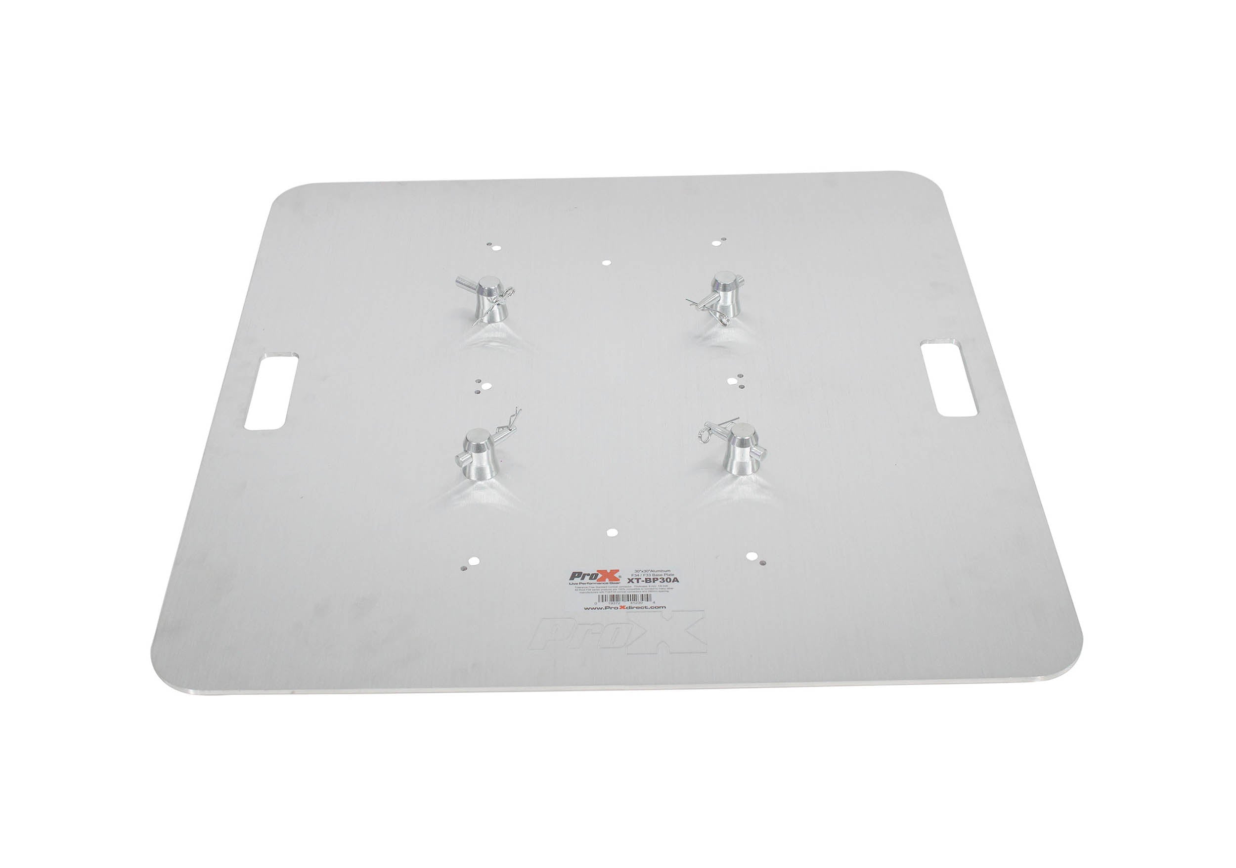 ProX XT-BP30AMK2 6mm Aluminum Truss Base Plate for F34, F32 and F31 Trussing with Conical Connectors - 30" X 30"