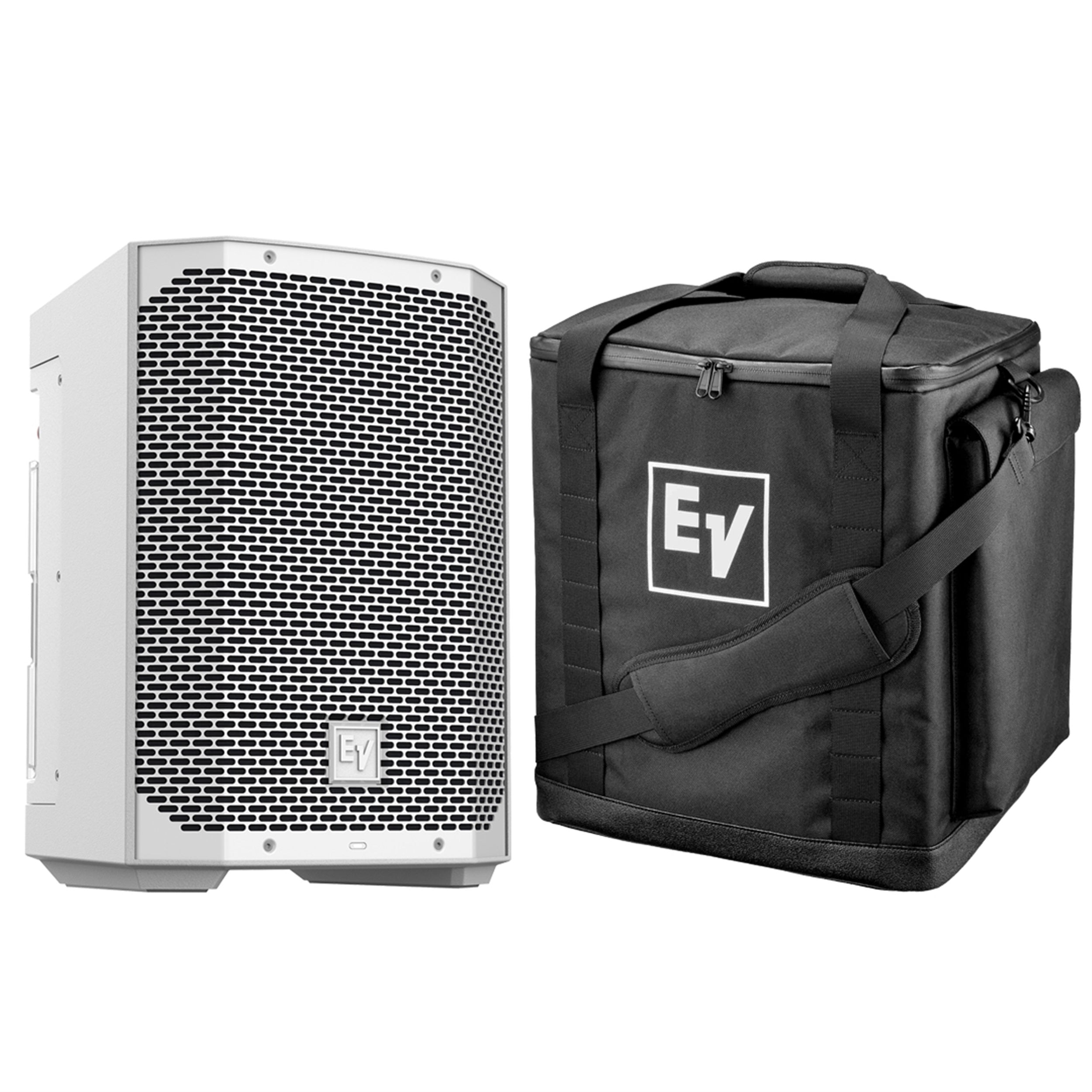 Electro-Voice EVERSE 8 White Battery Powered Speaker with Tote Bag by Electro-Voice