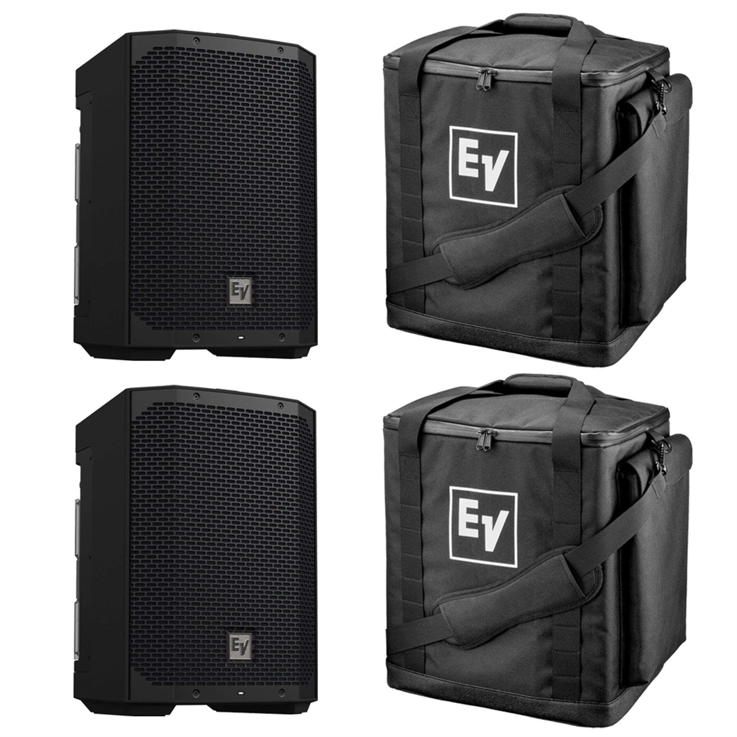 Electro-Voice EVERSE 8 Battery Powered Speakers with Tote Bags - Pair by Electro-Voice