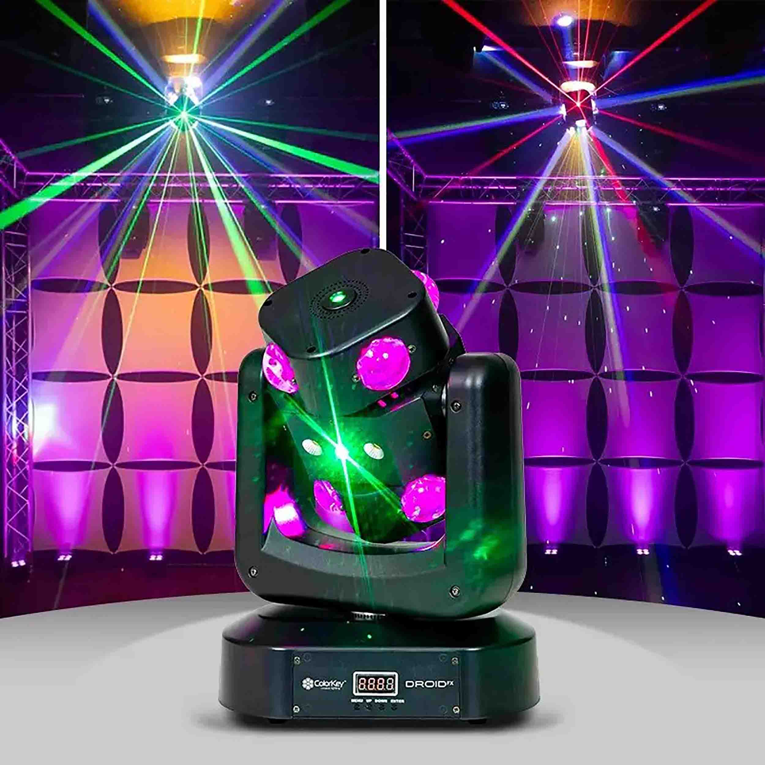 Colorkey CKU-1072, FX Multi-Effect Moving Head with Multicolor LED Beams and Lasers Effect by ColorKey