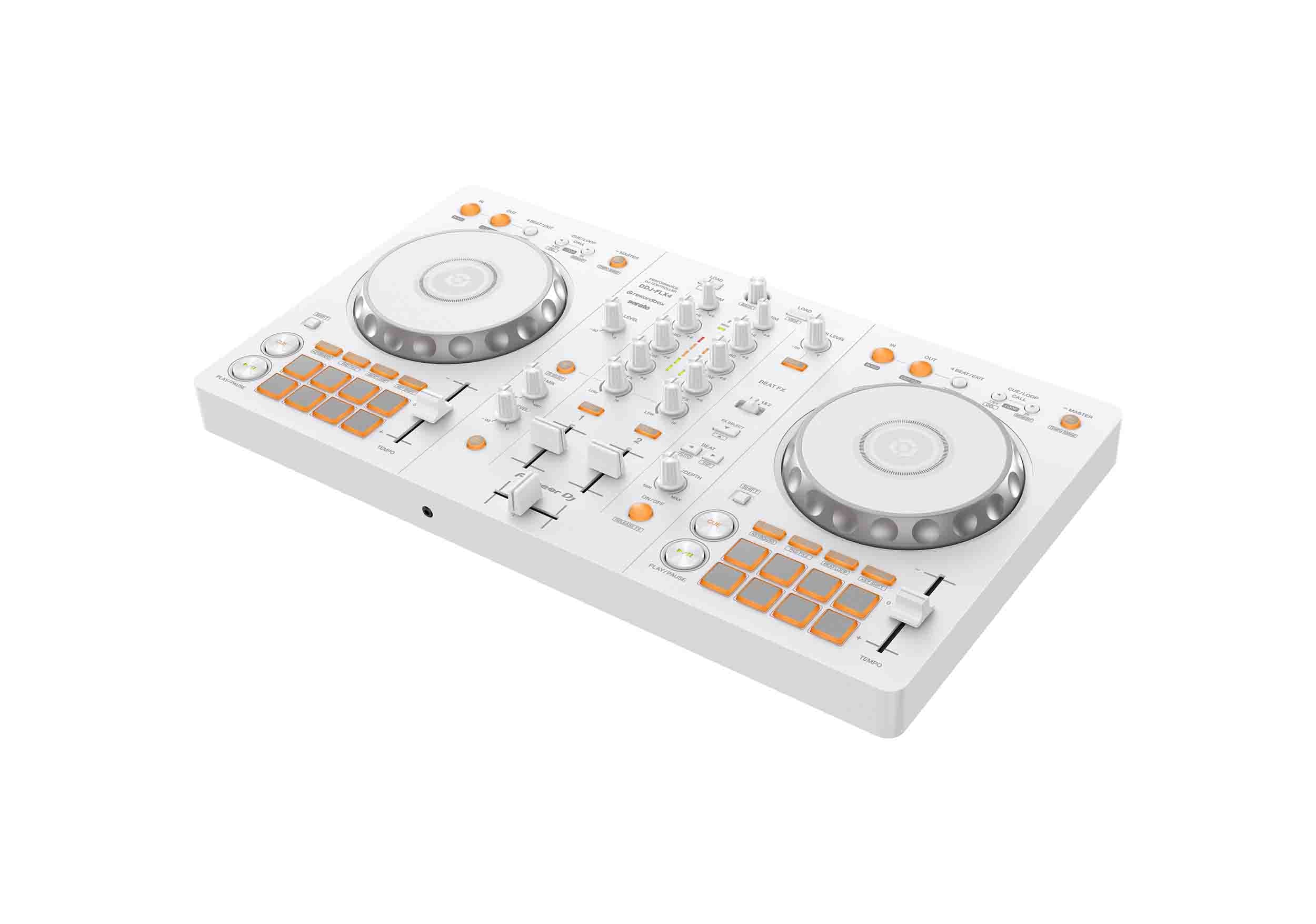 B-Stock: Pioneer DJ DDJ-FLX4-W, 2-Channel DJ Controller for Serato and Rekordbox - White by AlphaTheta