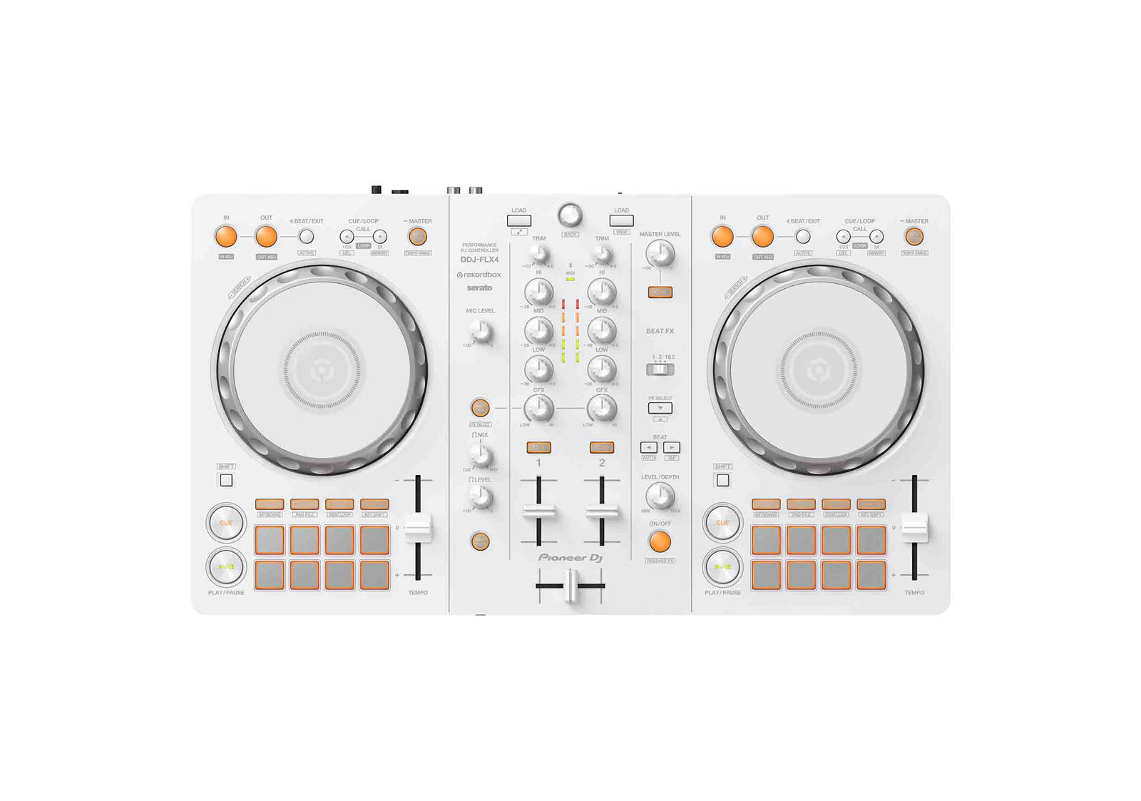 B-Stock: Pioneer DJ DDJ-FLX4-W, 2-Channel DJ Controller for Serato and Rekordbox - White by AlphaTheta