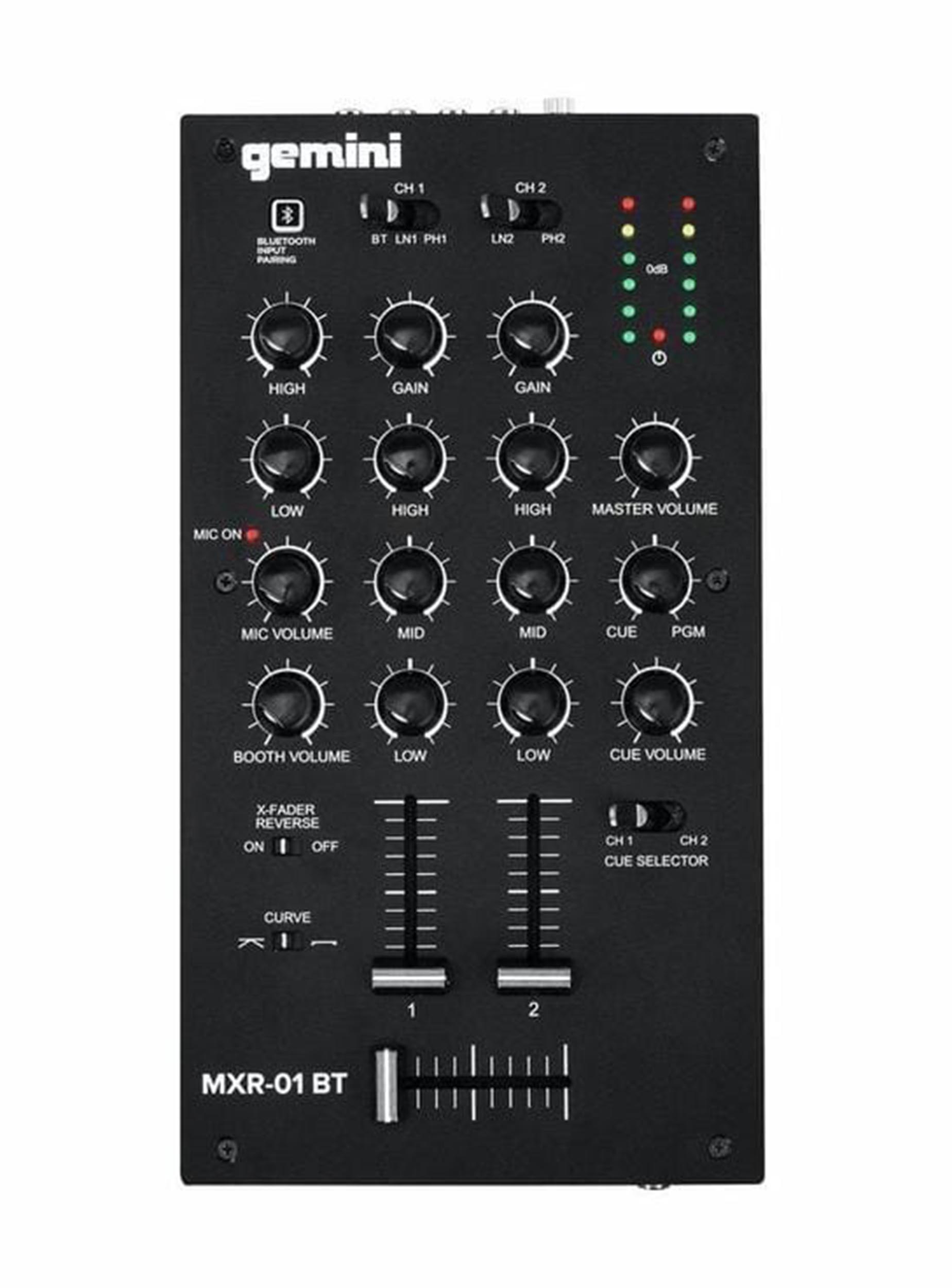 B-Stock: Gemini Sound MXR-01BT, 2-Channel Professional Dj Mixer with Bluetooth Input by Gemini Sound