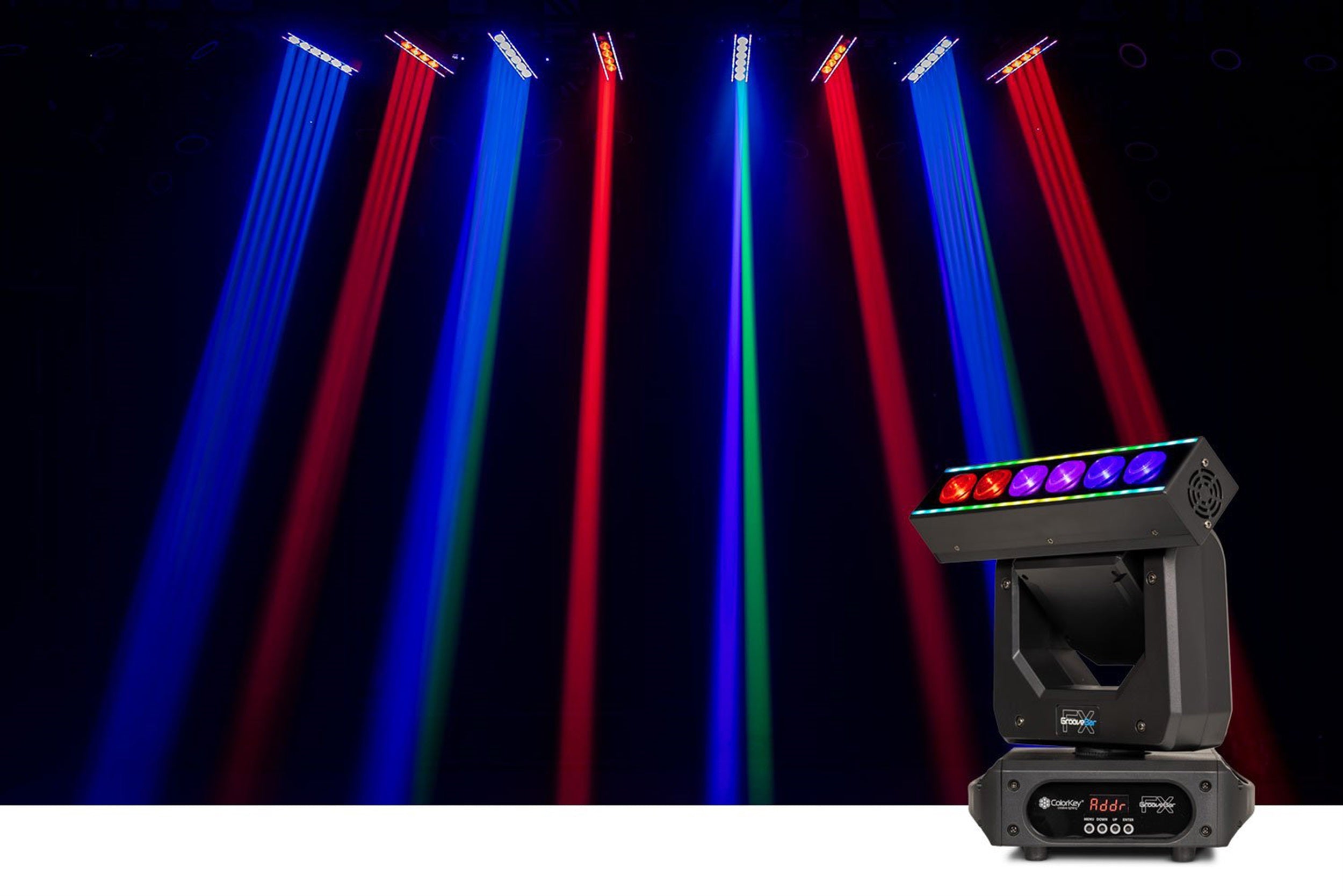 ColorKey CKU-1076 GrooveBar FX Moving Head Bar with Pixel Control and RGB Strip Effects - Black by ColorKey