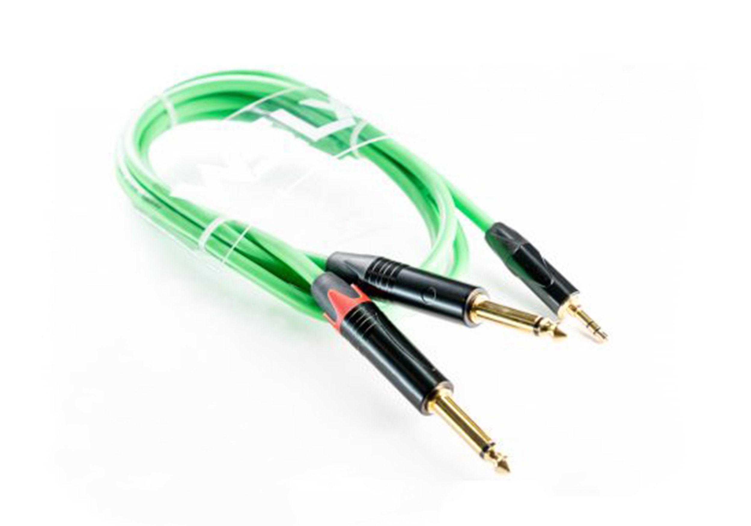 WELX RXT 1.5 Meter Dual 6.5mm TS to 3.5mm TRS Connectors Audio Cable - Green by WELX