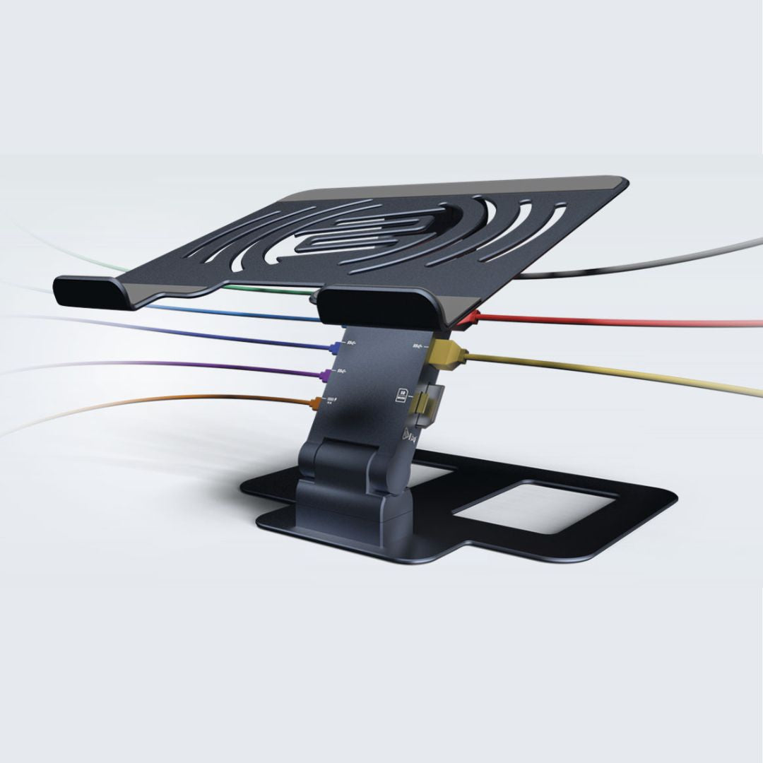 Reloop STAND-HUB-PRO, 10-in-1 Multimedia USB-C Docking Stand with Power Delivery by Reloop