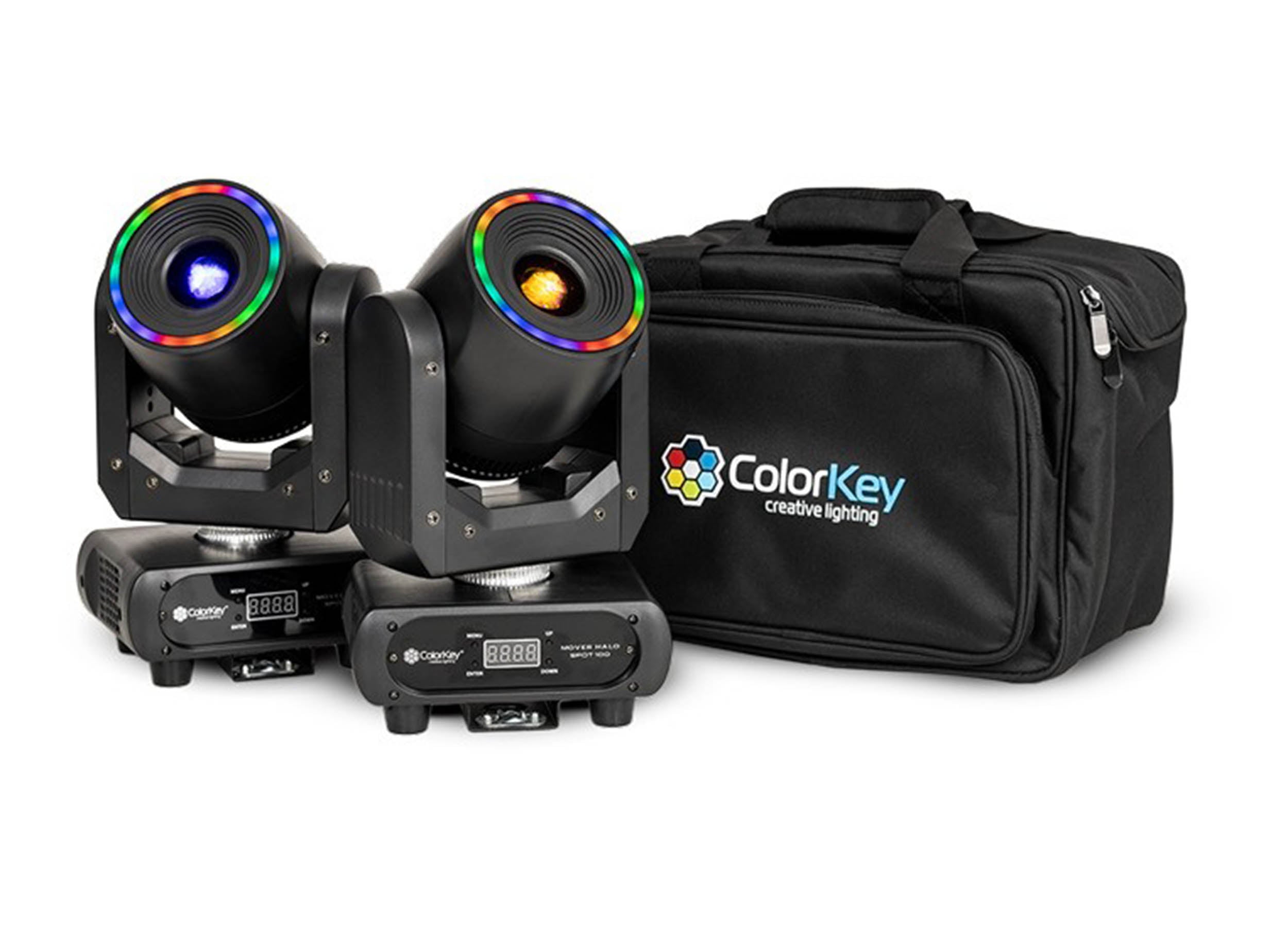 Colorkey Halo Spot 100 Moving Head Bundle with Carry Bag - 2 Pack by ColorKey