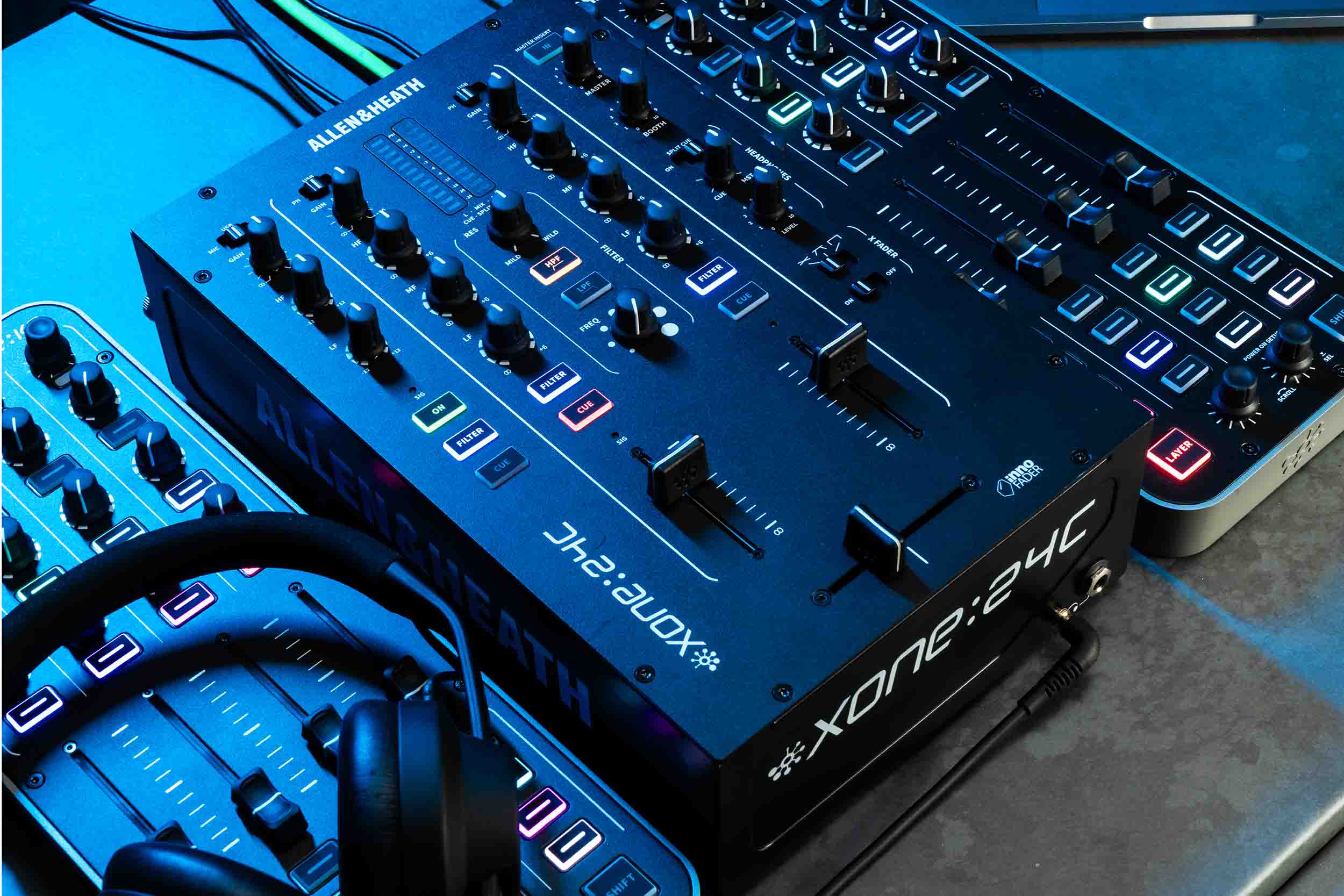 Allen & Heath XONE:24C, 2+1 Channel Analogue DJ Mixer with Interface by ALLEN & HEATH