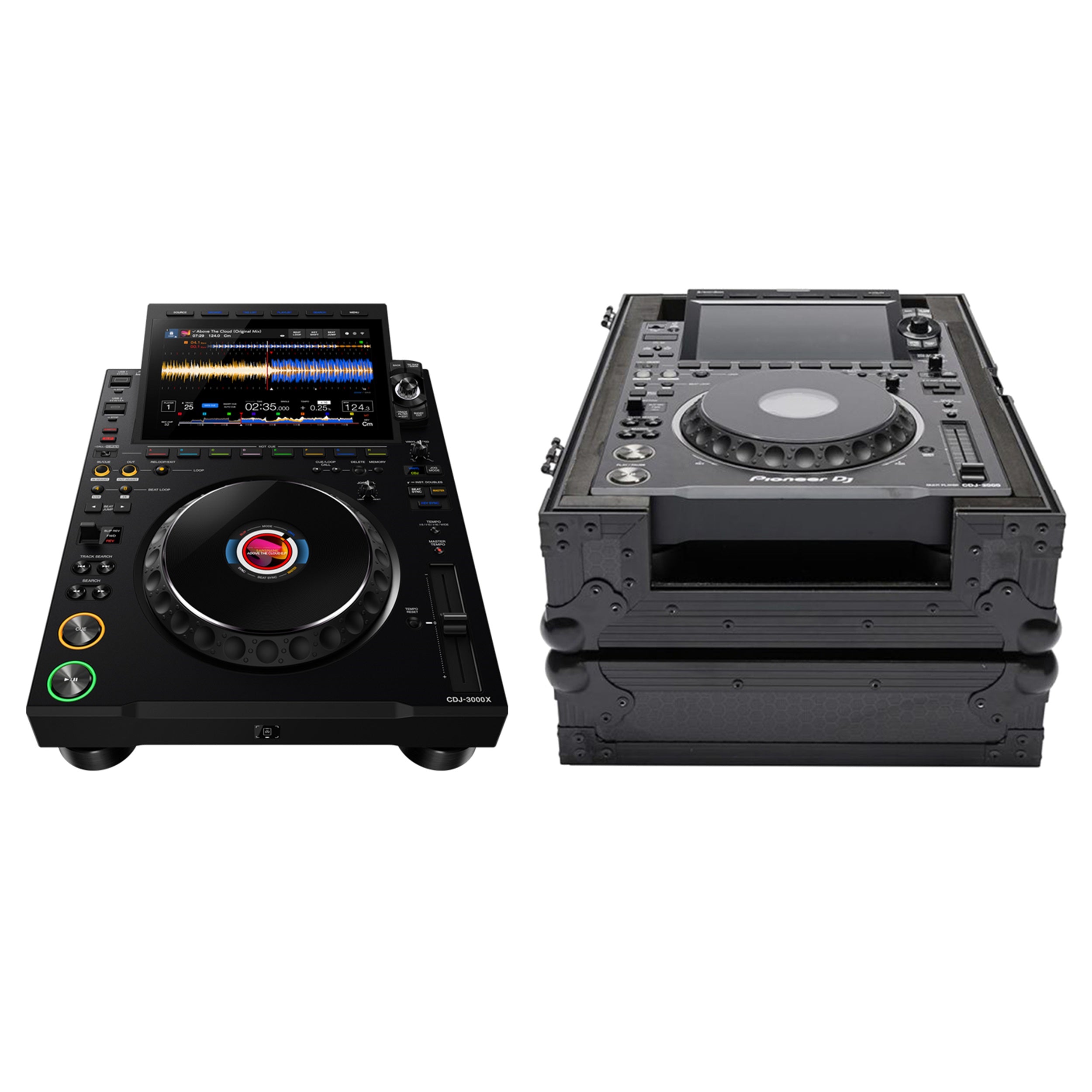 AlphaTheta CDJ-3000X DJ Media Player with Magma MGA41020 Flight Case by AlphaTheta