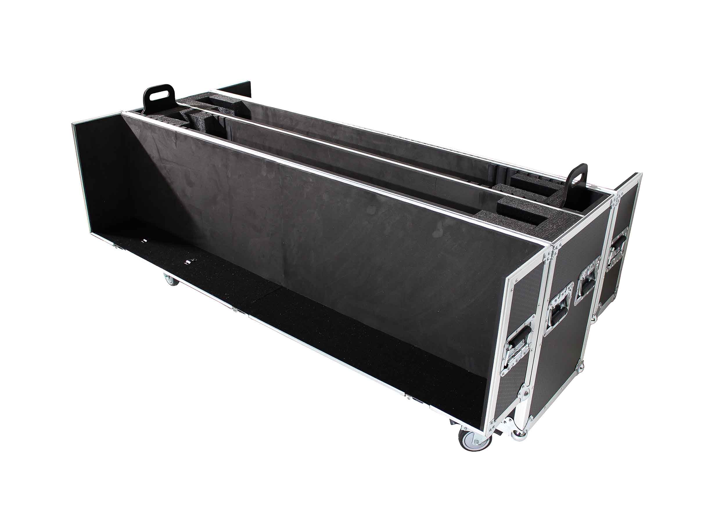 ProX XS-LCD7080WX2 Adjustable Flight Case for Flat Panel Monitor LED-LCD-Plasma TV Dual 70" to 85" W-4" Casters by ProX Cases