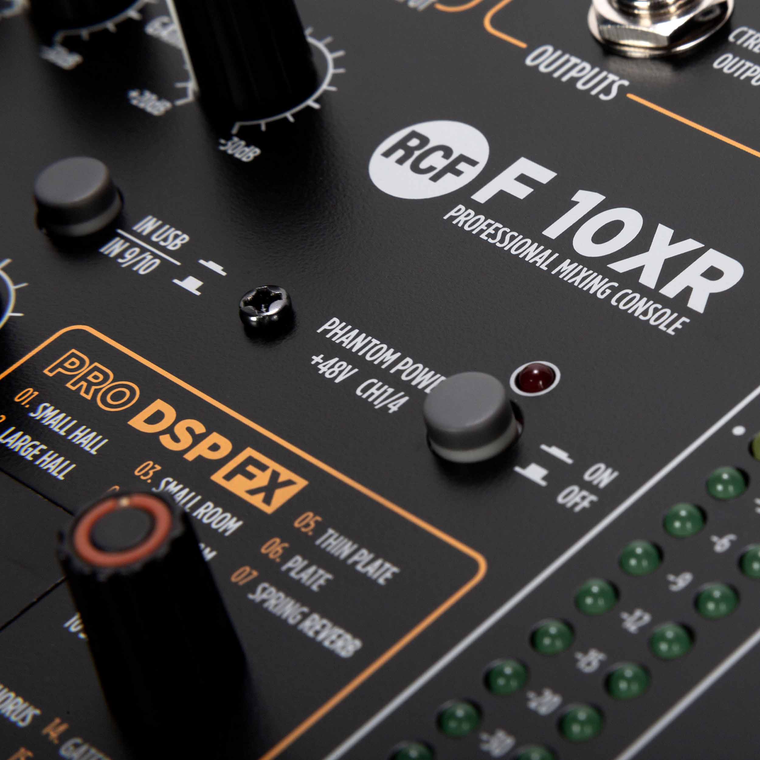 RCF F-10XR 10-Channel Mixing Console with Multi-FX and USB Recording by RCF