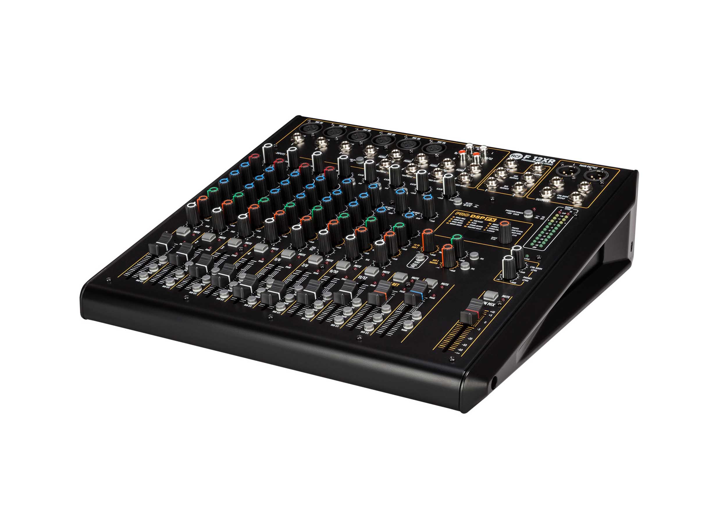 RCF F-12XR 12-Channel Mixing Console with Multi-FX and USB Recording by RCF
