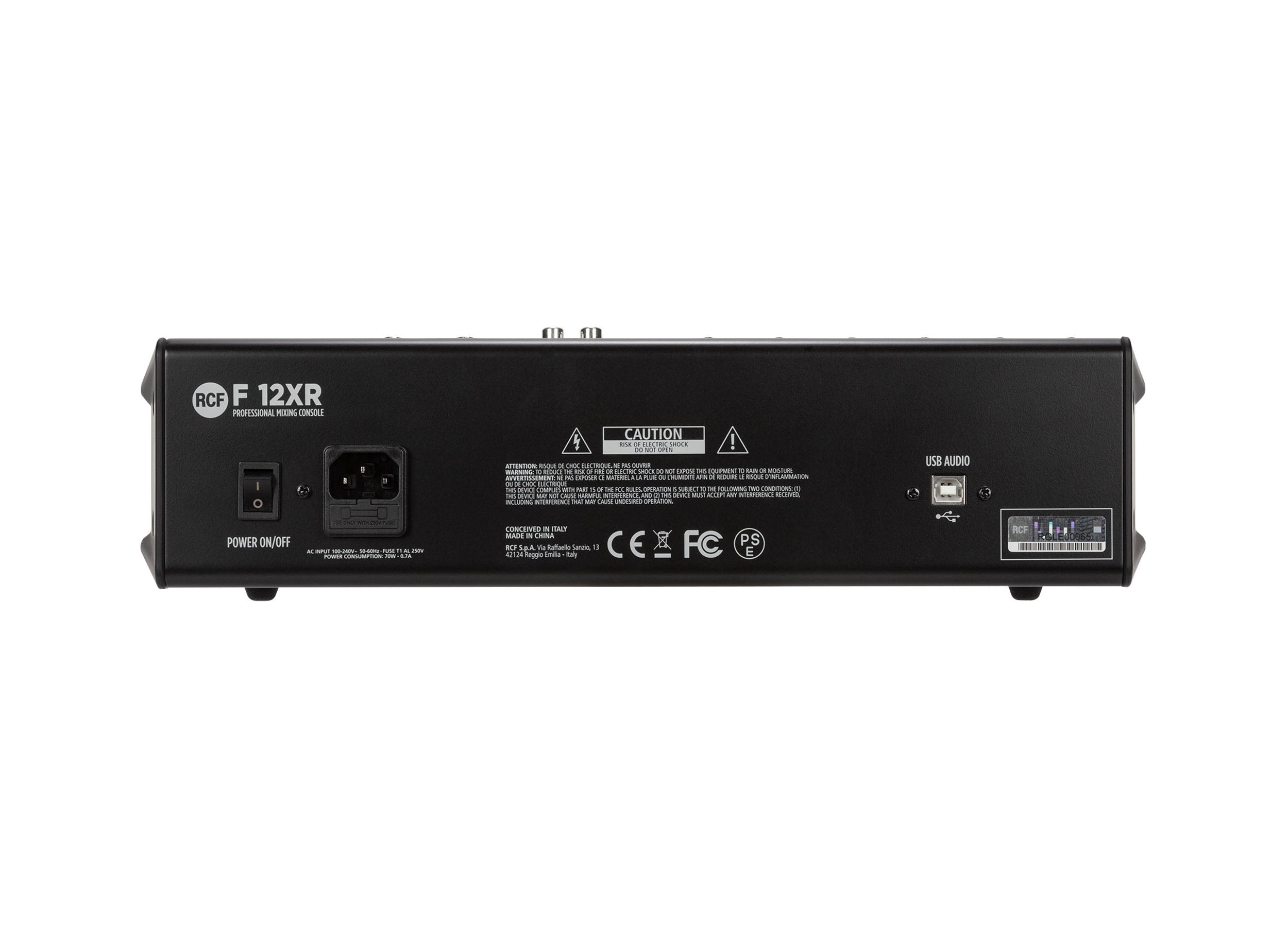 RCF F-12XR 12-Channel Mixing Console with Multi-FX and USB Recording by RCF