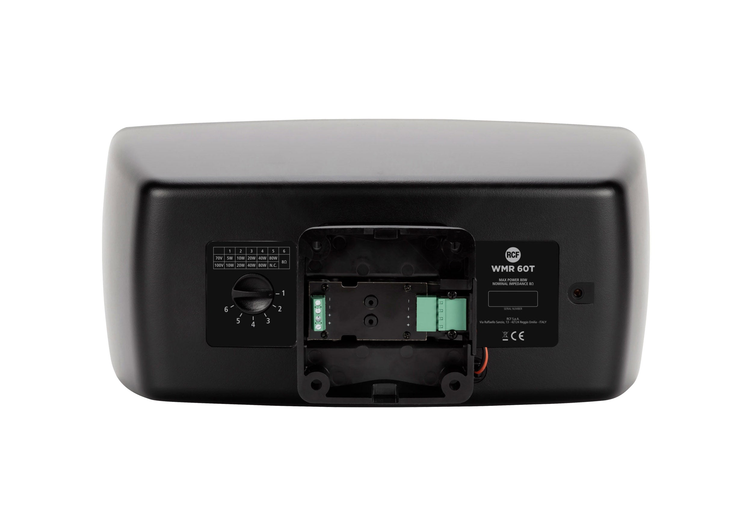 RCF WMR-60T - B 6.5-Inch 2-Way Wall Mount Monitor Passive Speaker with Transformer 8 Ω, 70/100V - 320W by RCF