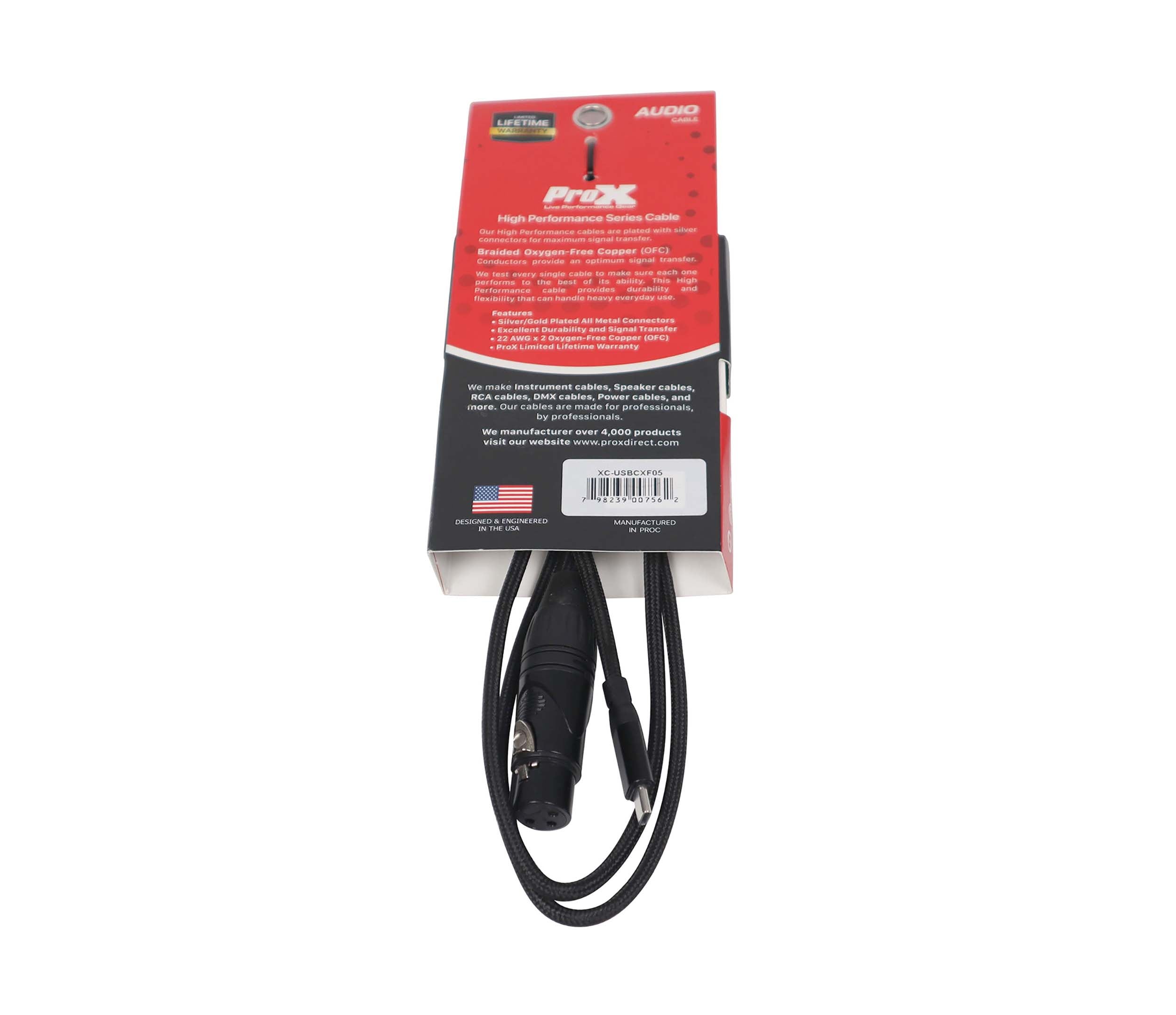 ProX XC-USBCXF05 USB-C to XLR-F Audio Cable - 5 Feet by ProX Cases