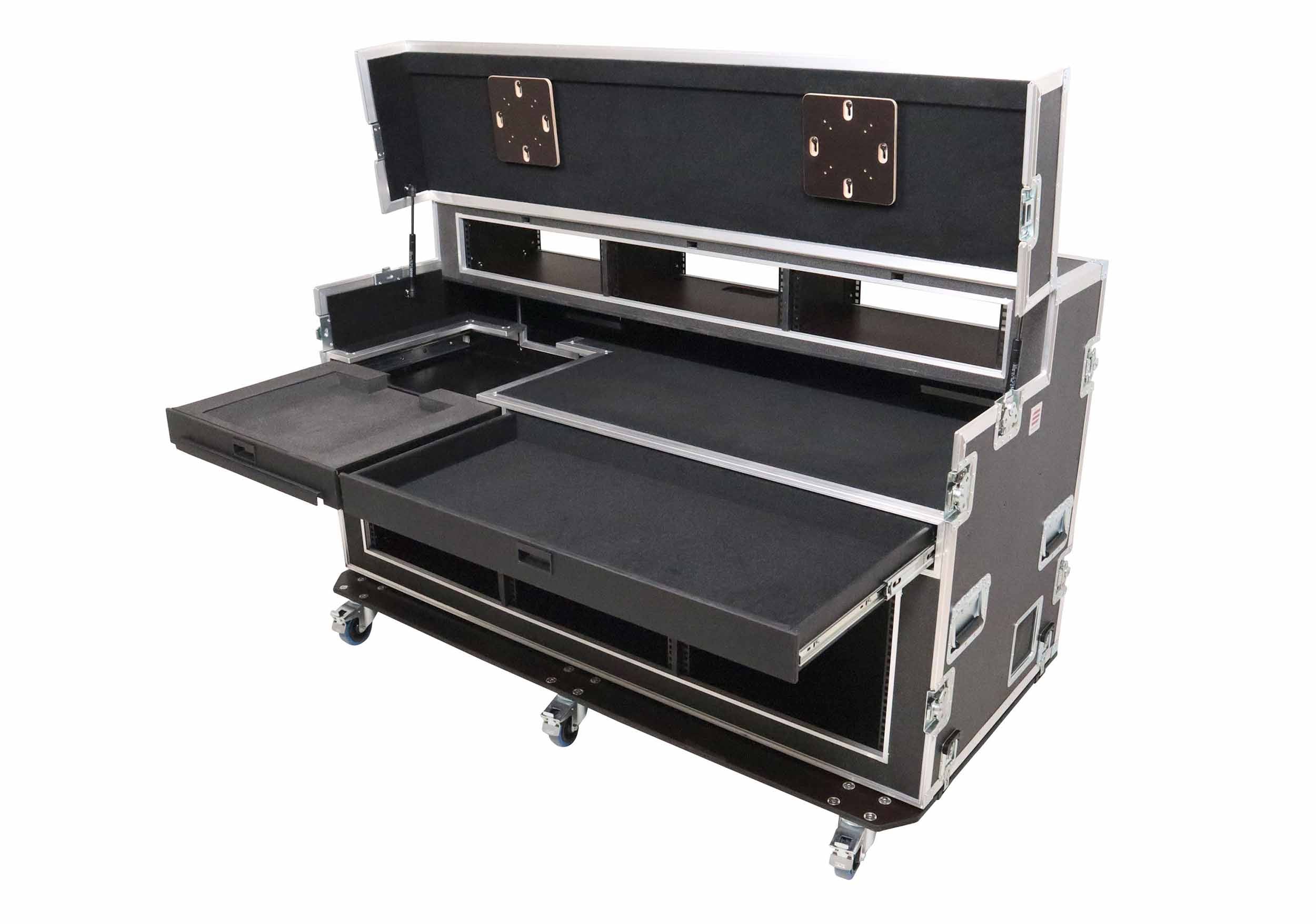 Santosom XSM-AVATEM1M 3X8U 3X3U Video Controller Flight Case for Blackmagic ATEM 1 M/E Panel with 2 Screens by Santosom