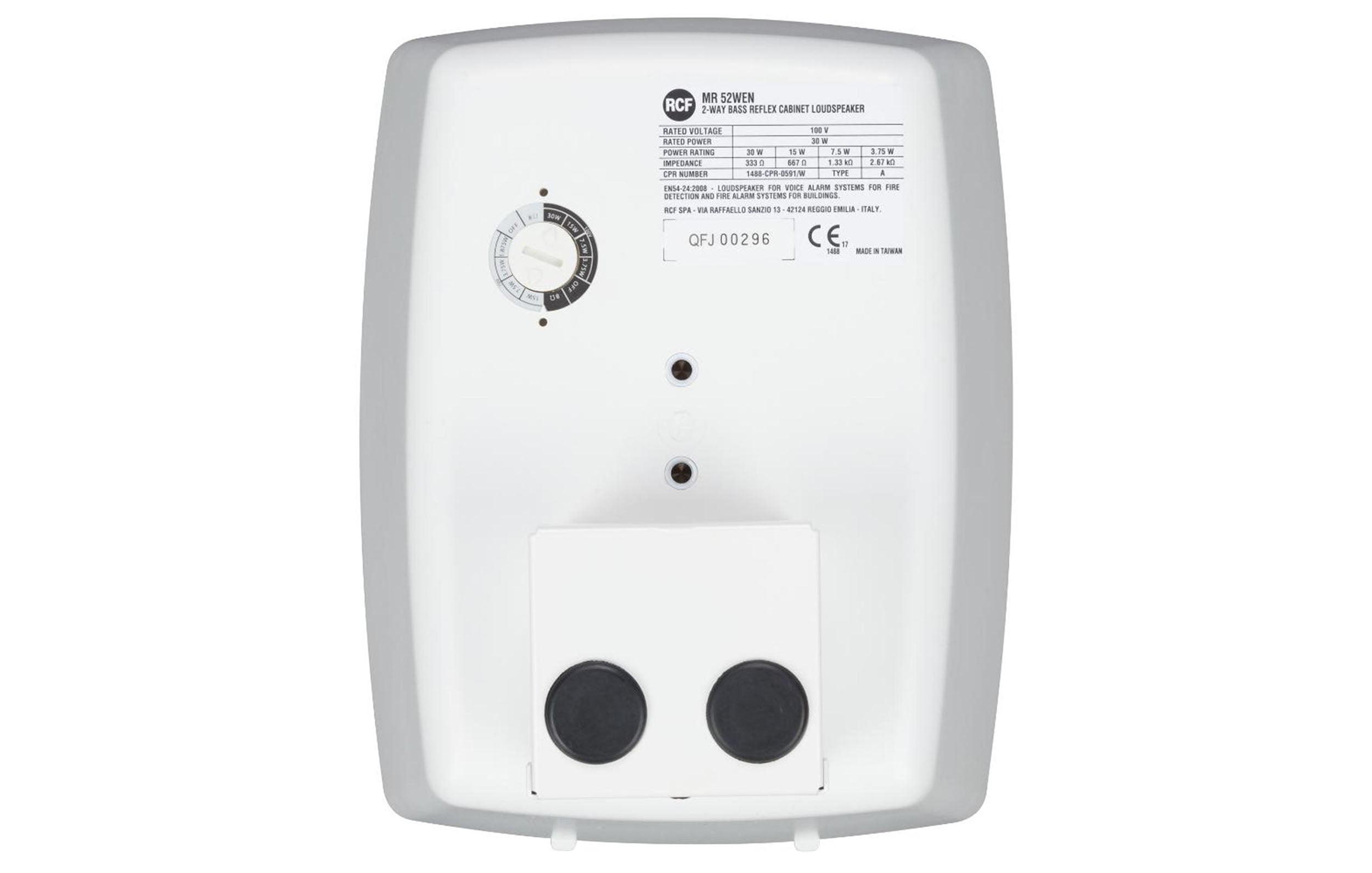 RCF MR 52EN Two-Way Bass Reflex Speaker White - 30W by RCF