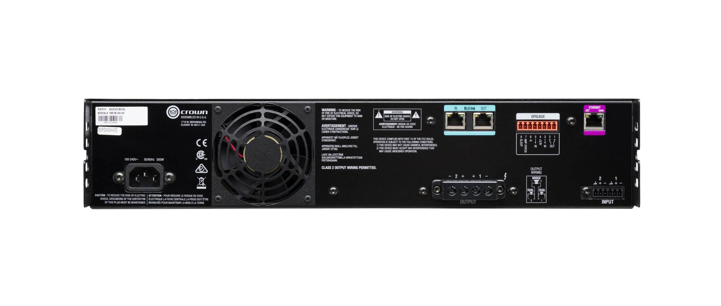 Crown CDI2X300BL 2-Channel Drive Core Series Power Amplifier - 300W by Crown