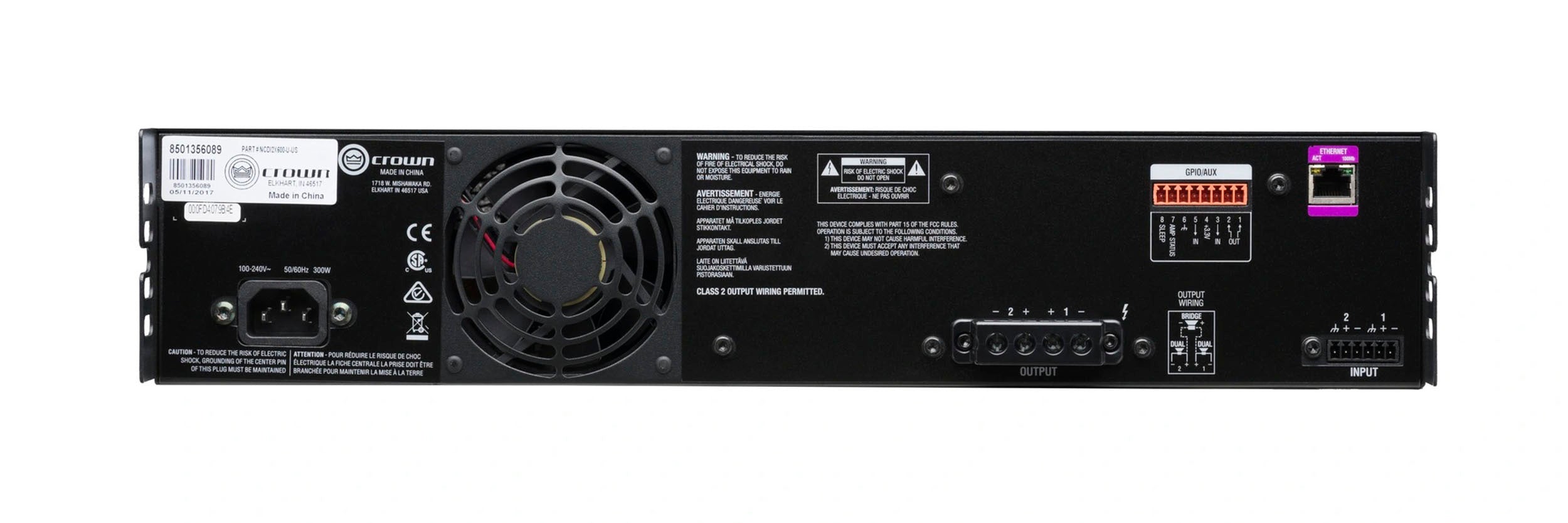 Crown CDI2X600 2-Channel Drive Core Series Power Amplifier - 600W by Crown