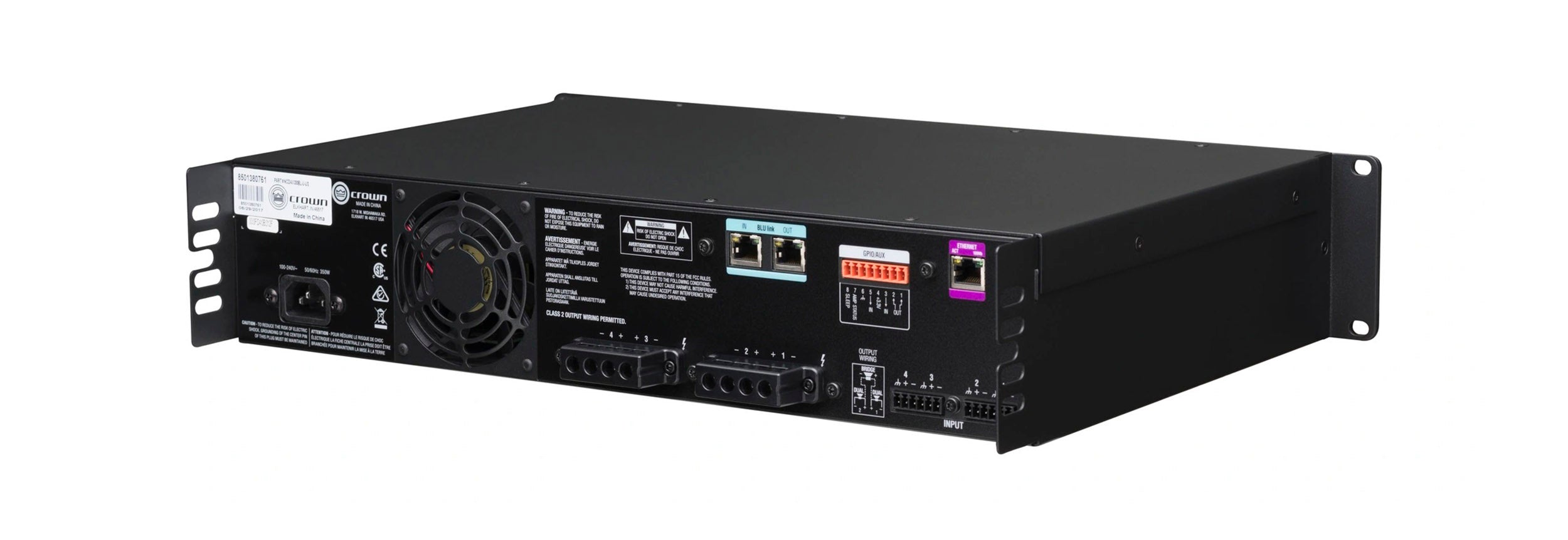 Crown CDI4X300BL 4-Channel Drive Core Series Power Amplifier with BLU link - 300 Watt by Crown