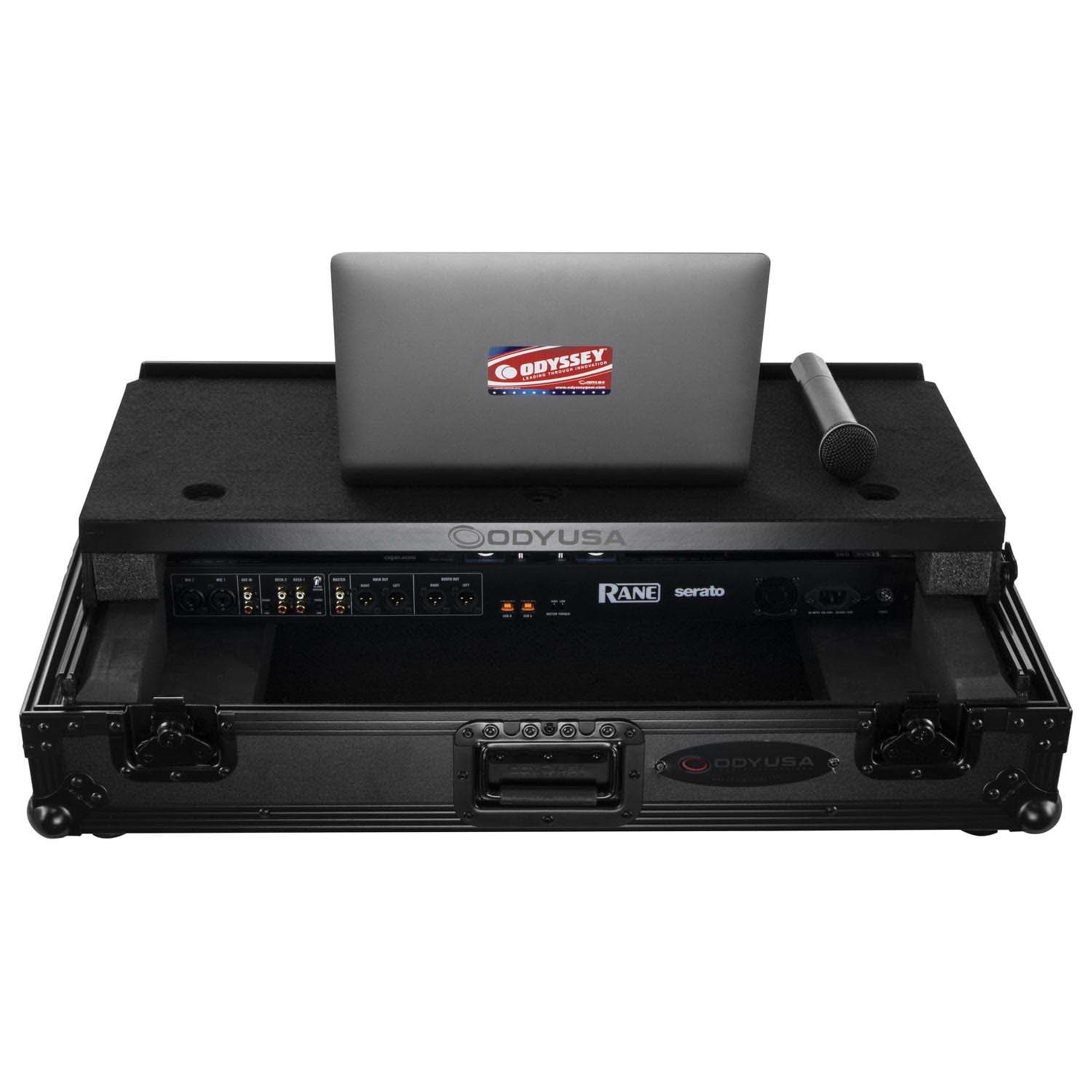 B-Stock: Odyssey FZGSRANEONEW1BL DJ Flight Case for Rane One with 1U Rack Space and Glide Platform - Black by Odyssey