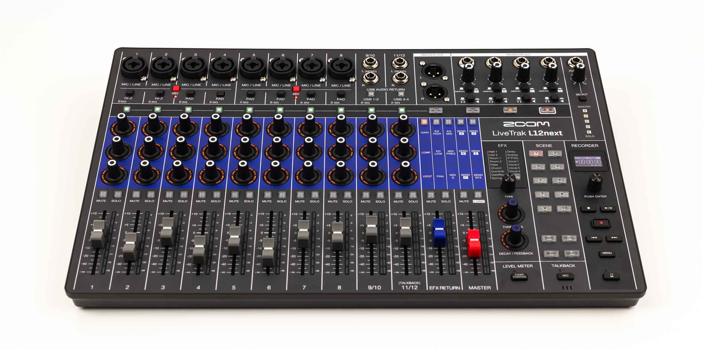 Zoom ZL12NEXT Professional Analog-Style Digital Audio Mixer with 5 Monitor Outputs by Zoom
