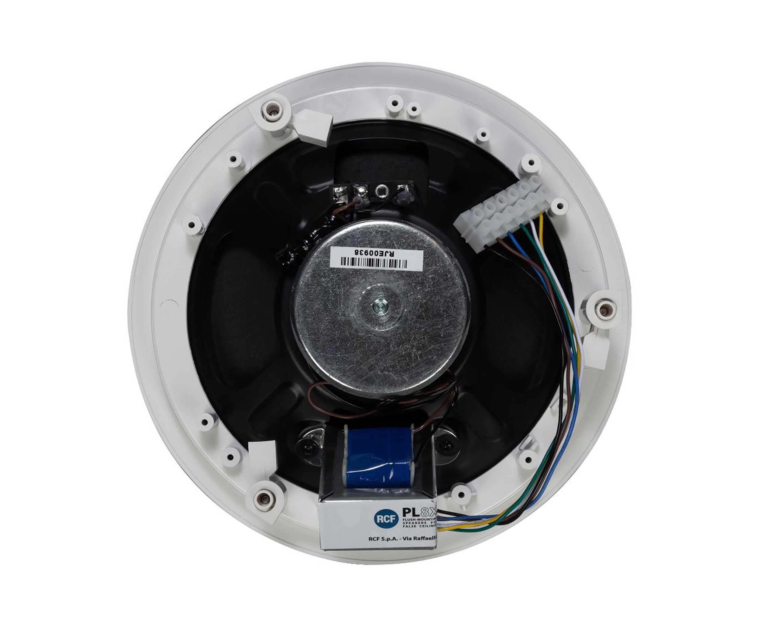 RCF PL8X 2-Way Coaxial Ceiling Passive Speaker with Transformer 8" Woofer, 80W - 70/100V by RCF