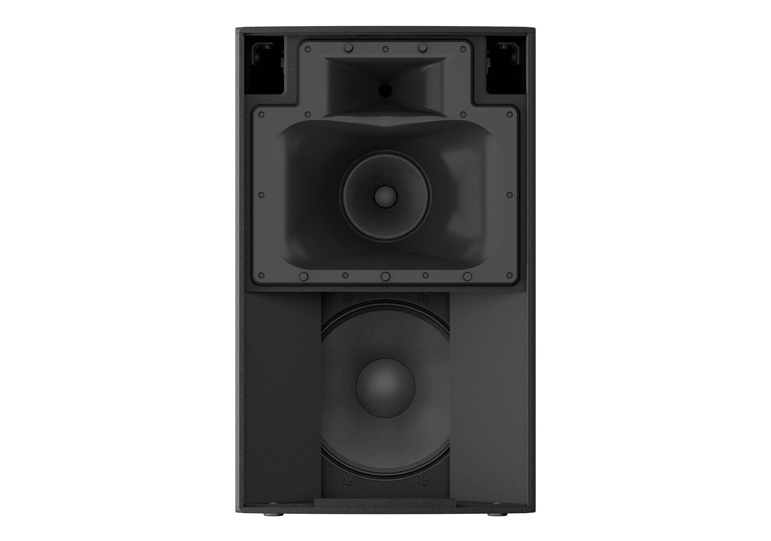 Yamaha DZR315-D 15" Three-Way Powered LoudSpeaker, Dante Equipped - Black by Yamaha