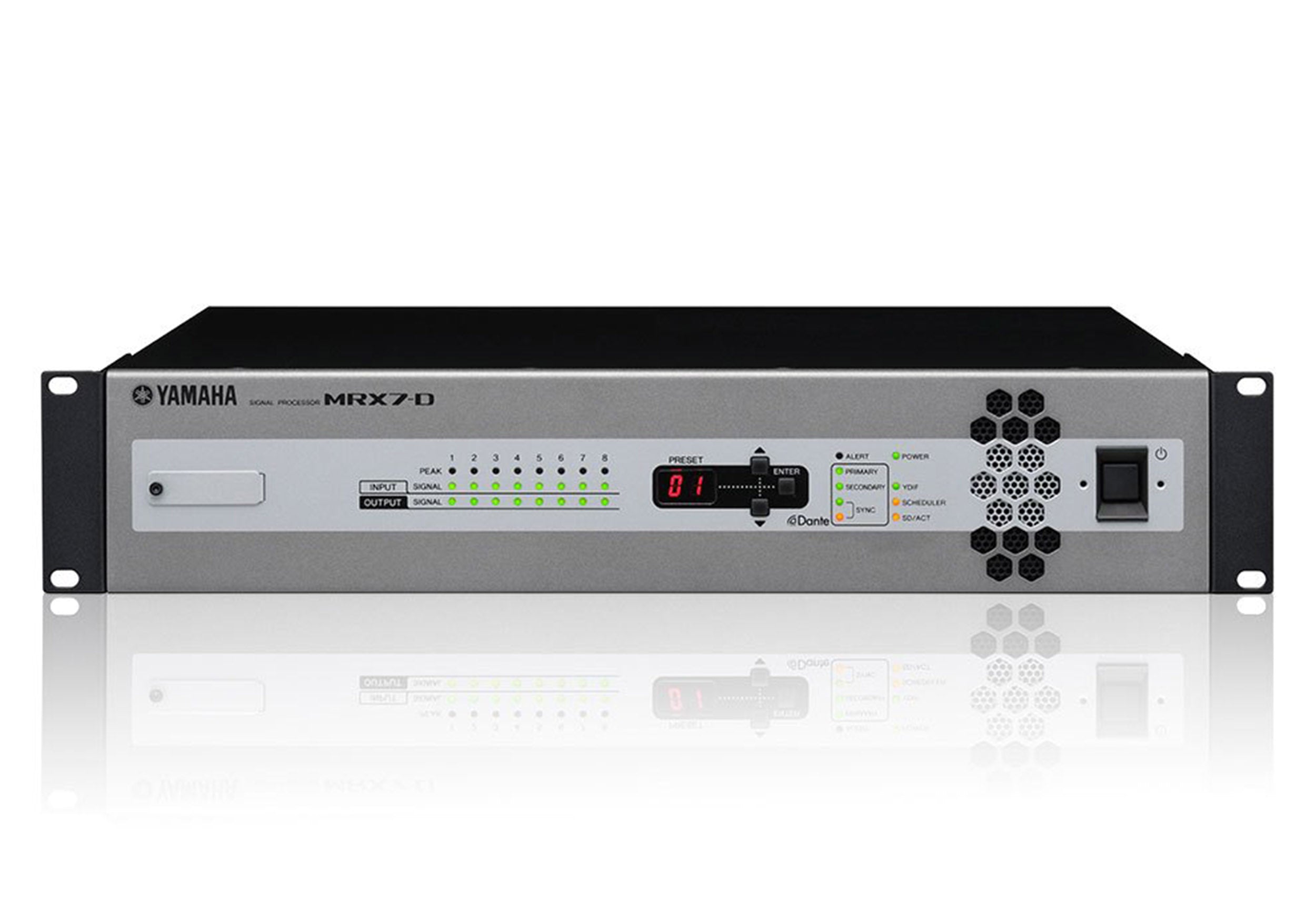 Yamaha MRX7-D Open Configurable DSP Dante Processor with 8 Mic/Line Inputs by Yamaha