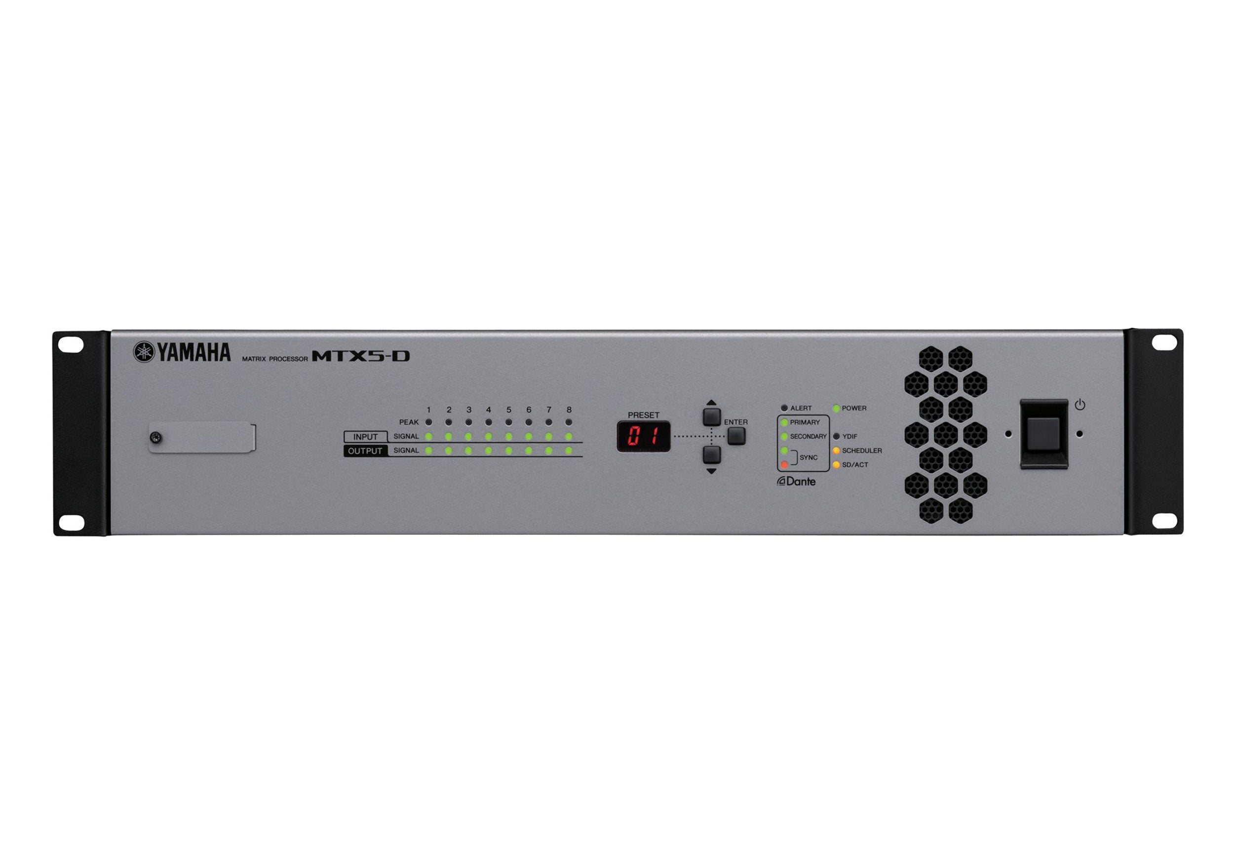 Yamaha MTX5-D 34×16 Zone Matrix Mixer and Signal Processor with Dante Digital I/O by Yamaha