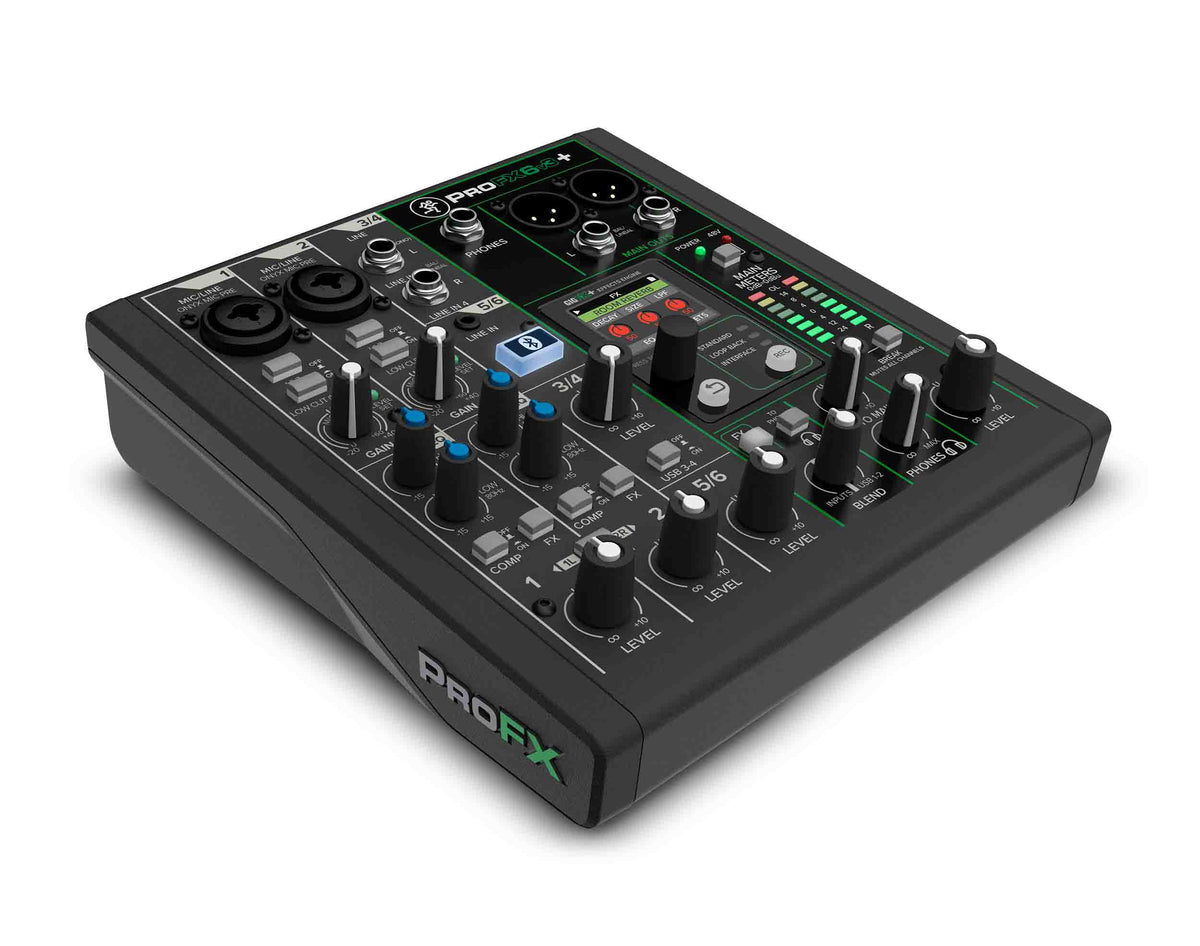 B-Stock: Mackie ProFX6v3+, 6-Channel Analog Mixer with Enhanced FX, USB Recording Modes and Bluetooth by Mackie