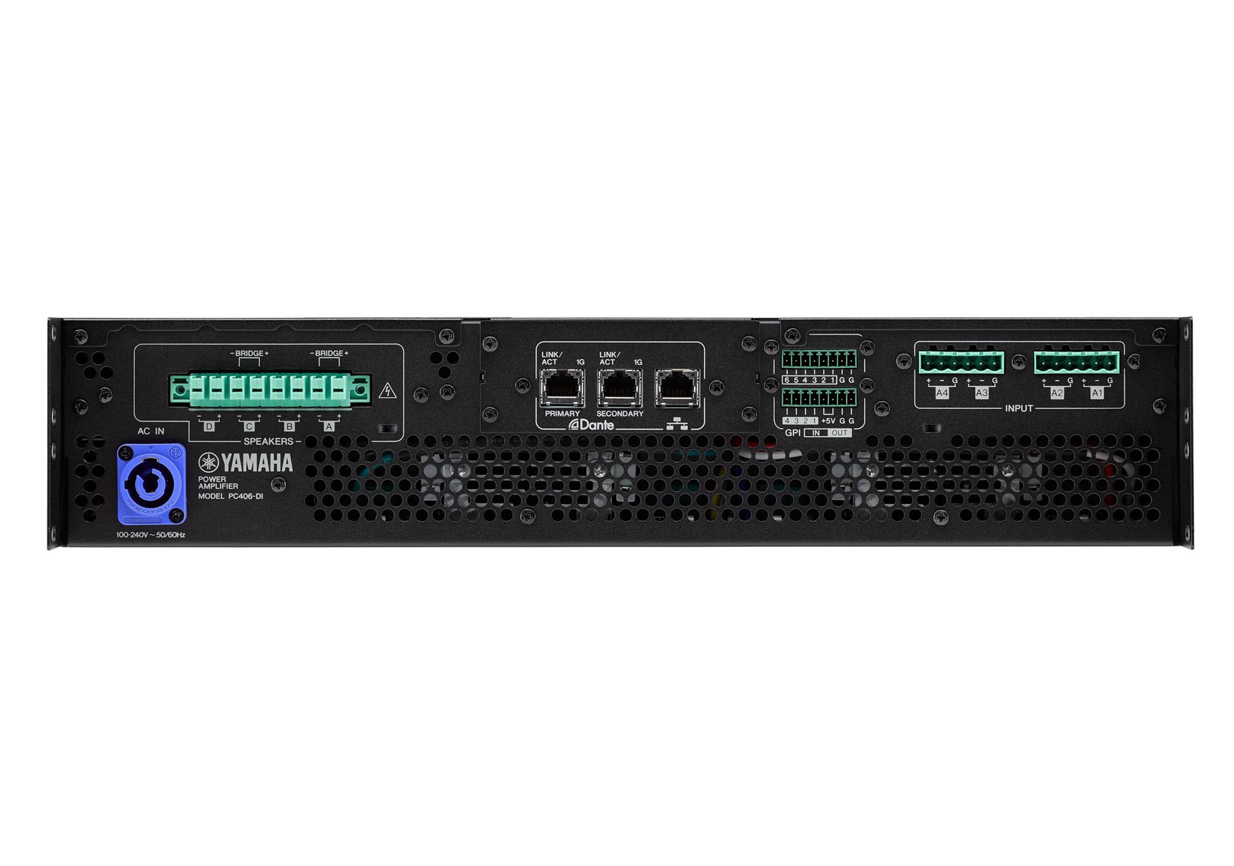 Yamaha PC406-DI Class-D Hi-Z Power Amplifier with Dante Input / Output by Yamaha