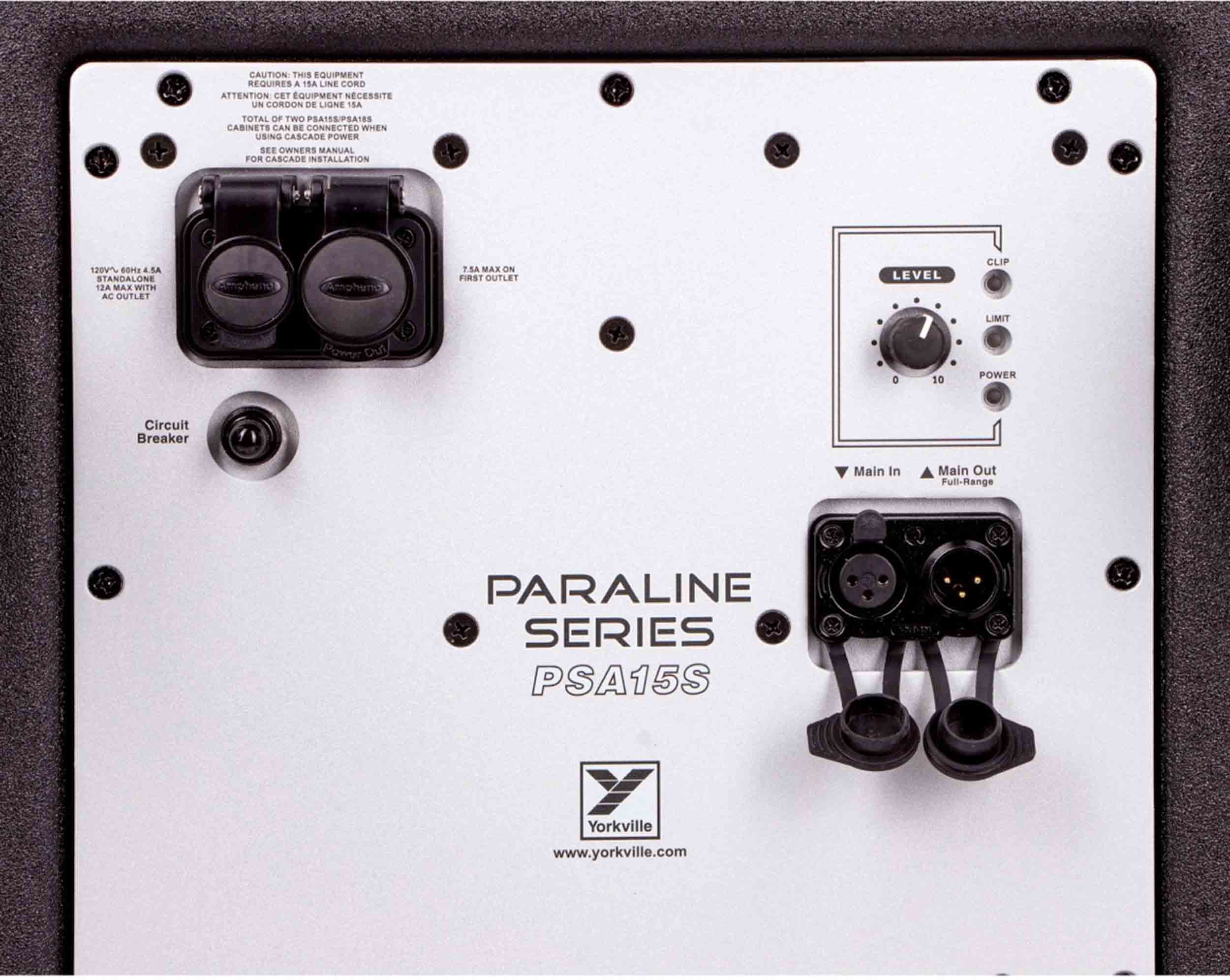 Yorkville Sound PSA15S Paraline 15" Powered Subwoofer by Yorkville